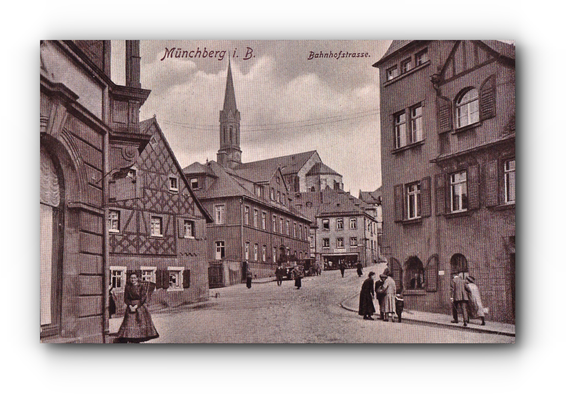 - Bahnhofstrasse - MÜNCHBERG i. B. - 24.07.1924 -
