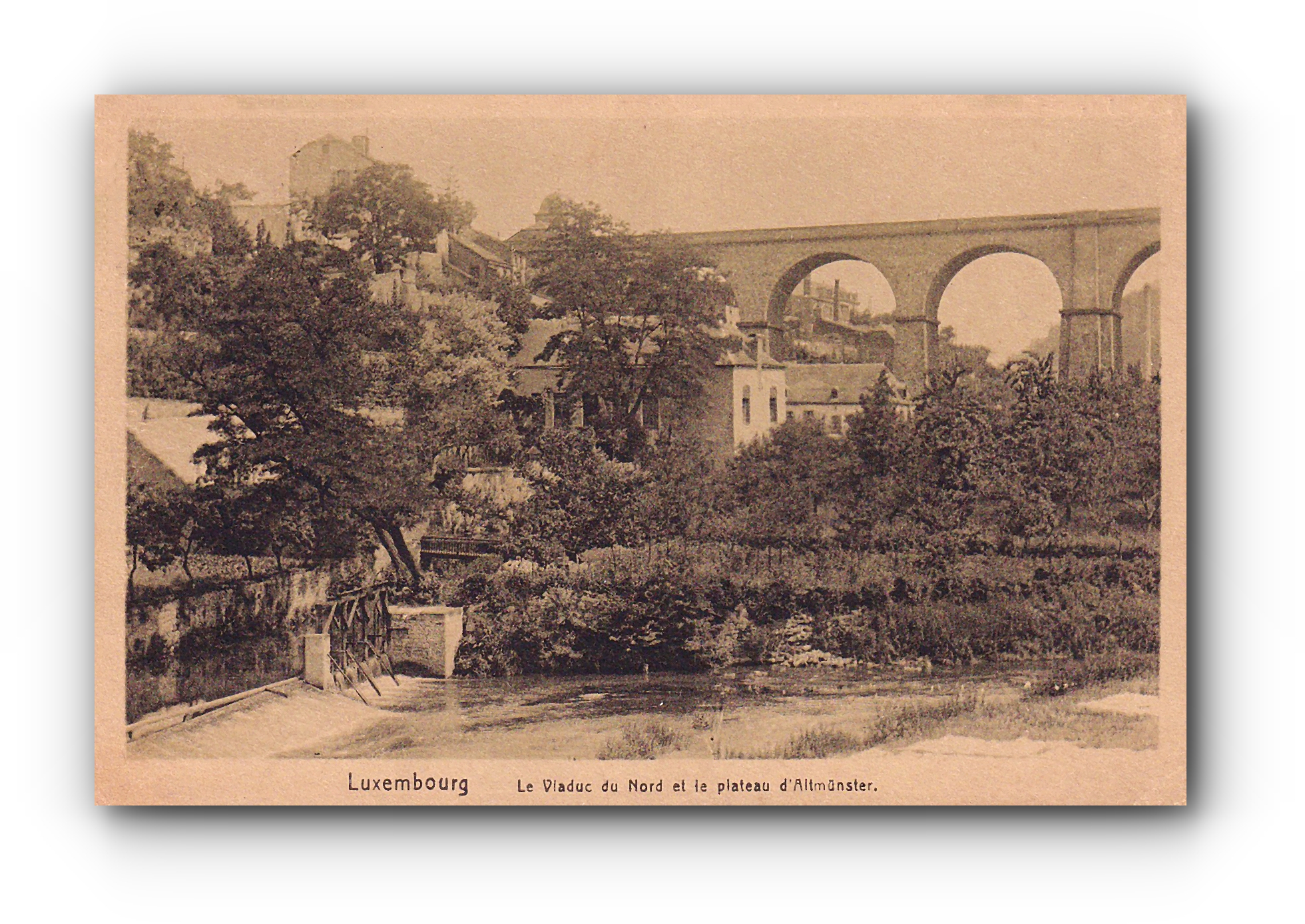 LUXEMBOURG  - Le Viaduc du Nord et le plateau d'Altmünster - 23.08.1923
