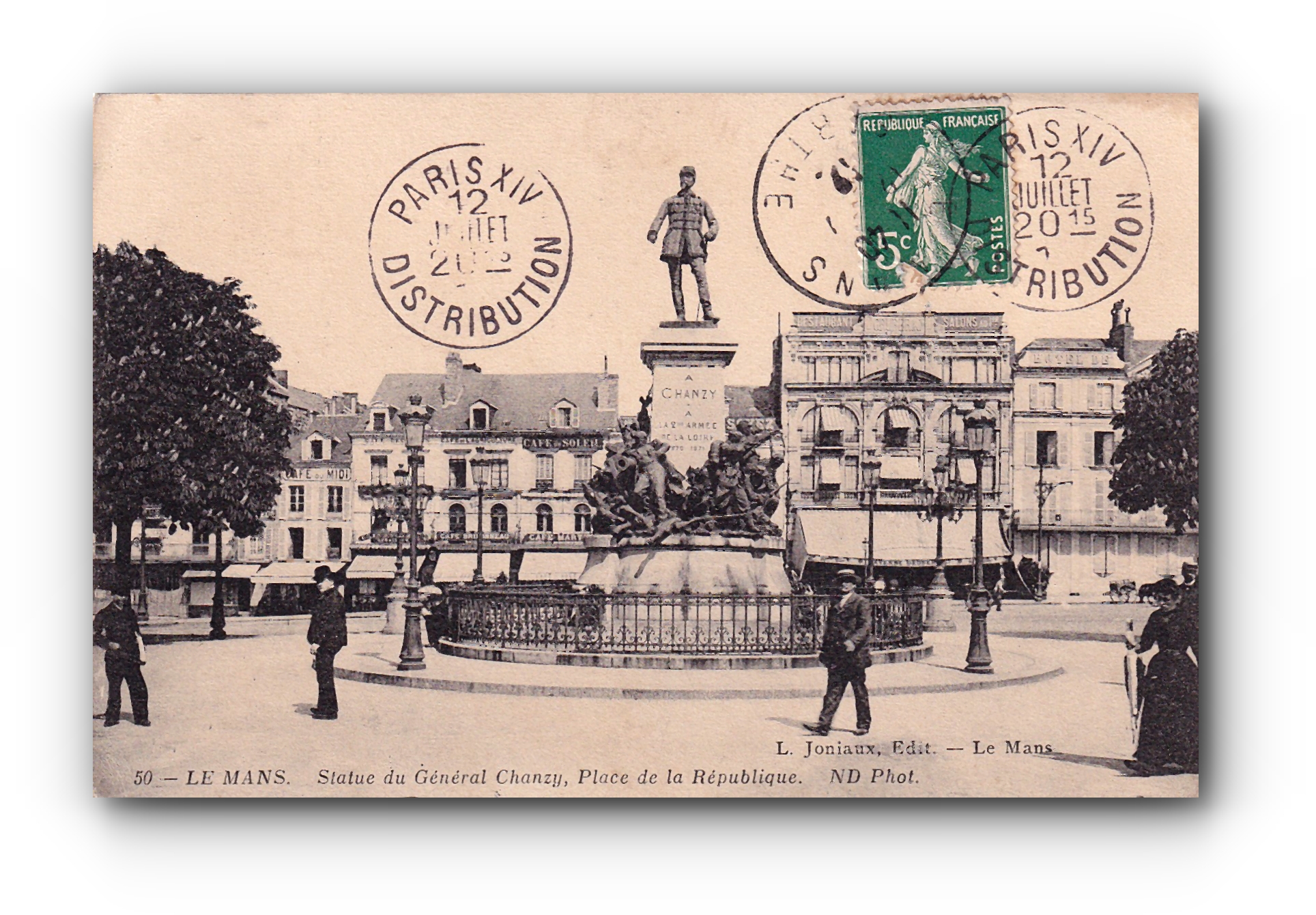 - Place de la  République - LE MANS  - 12.07.1912 -