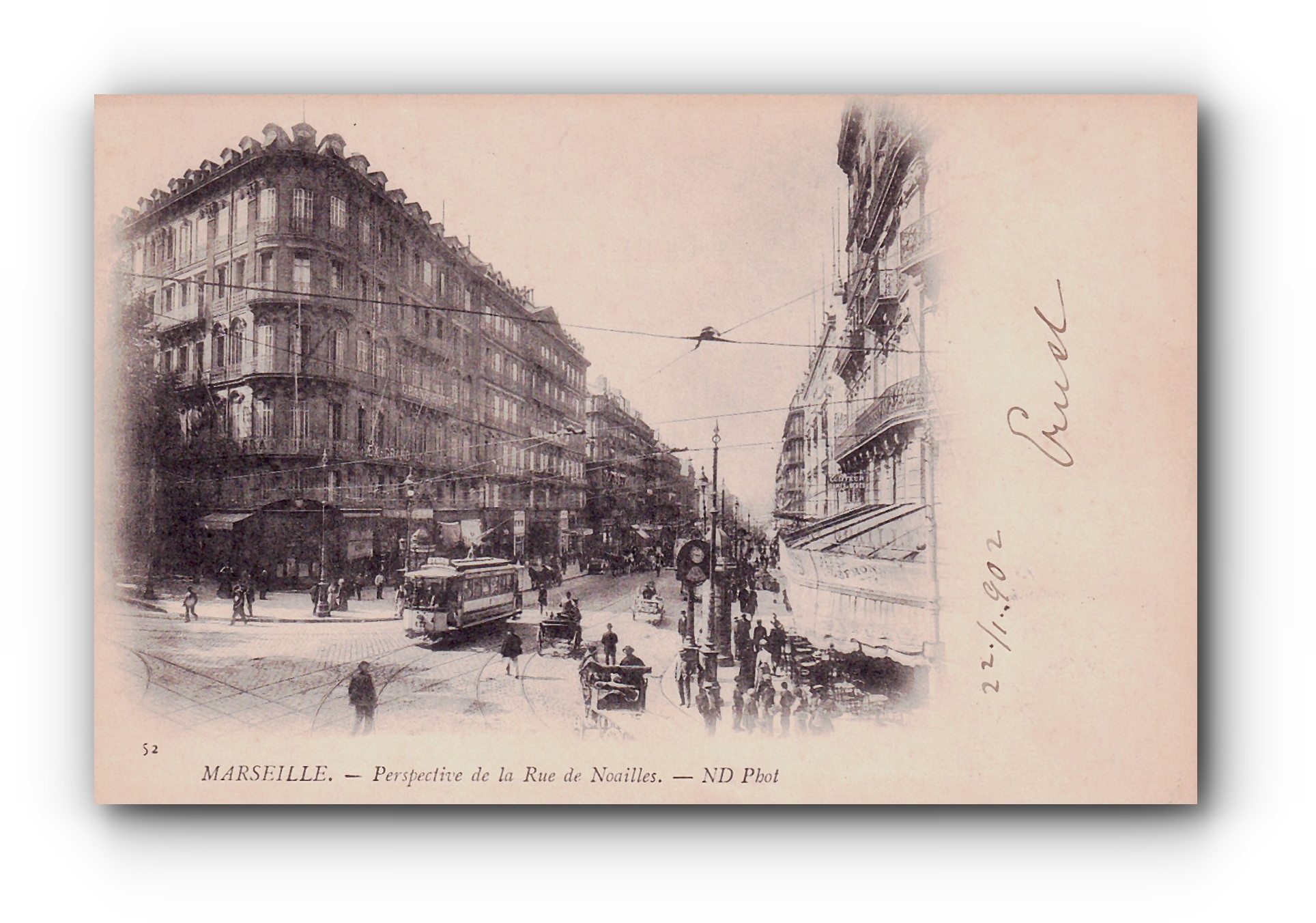 MARSEILLE  - Rue de Nouilles - 25.01.1902