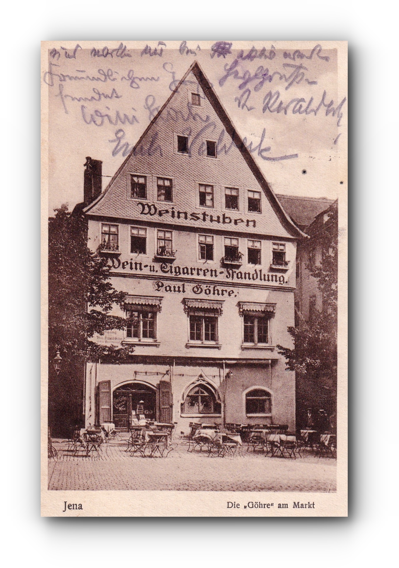JENA - Die Göhre am Markt - 09.08.1925