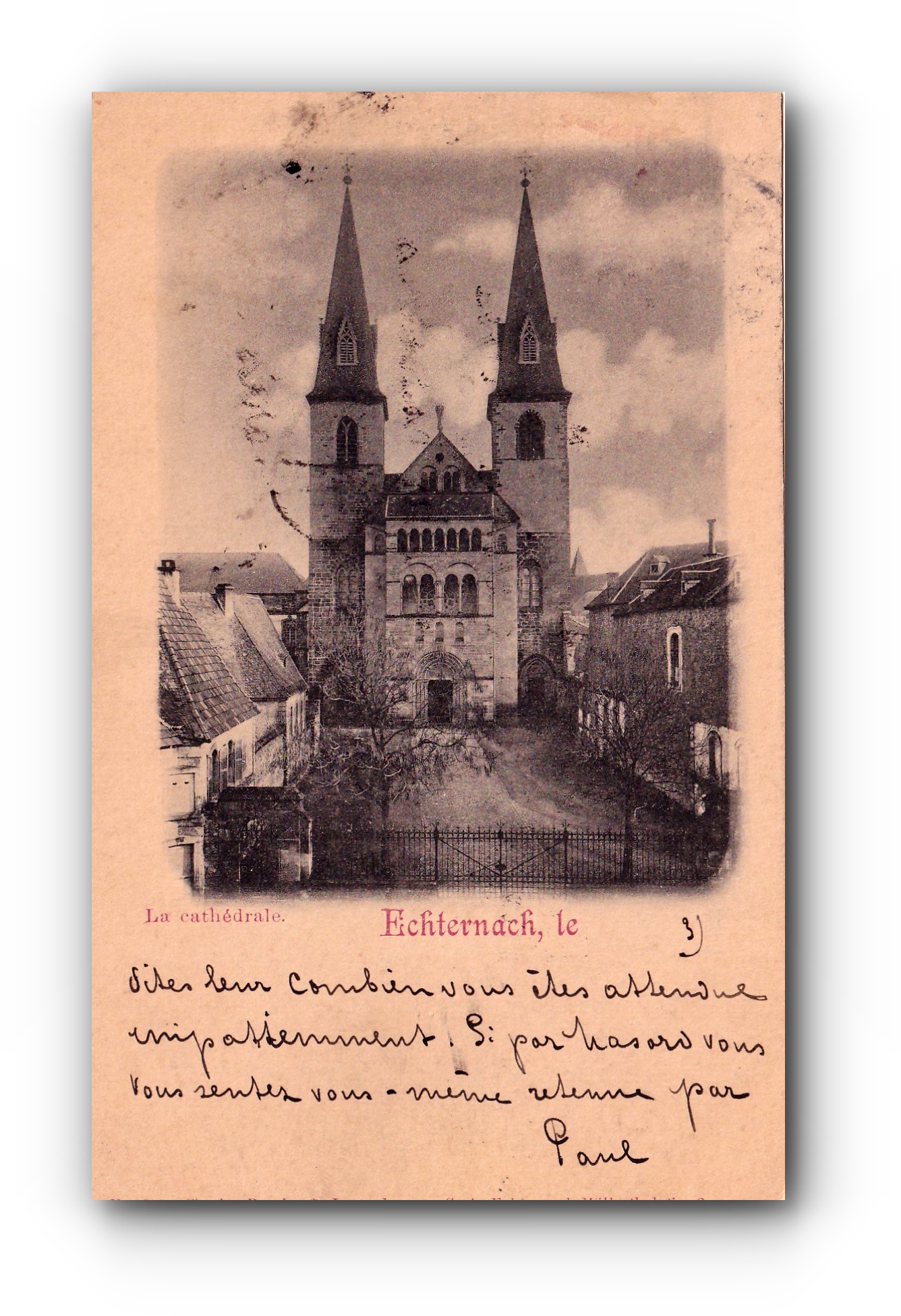 ECHTERNACH - La cathédrale - 05.04.1898