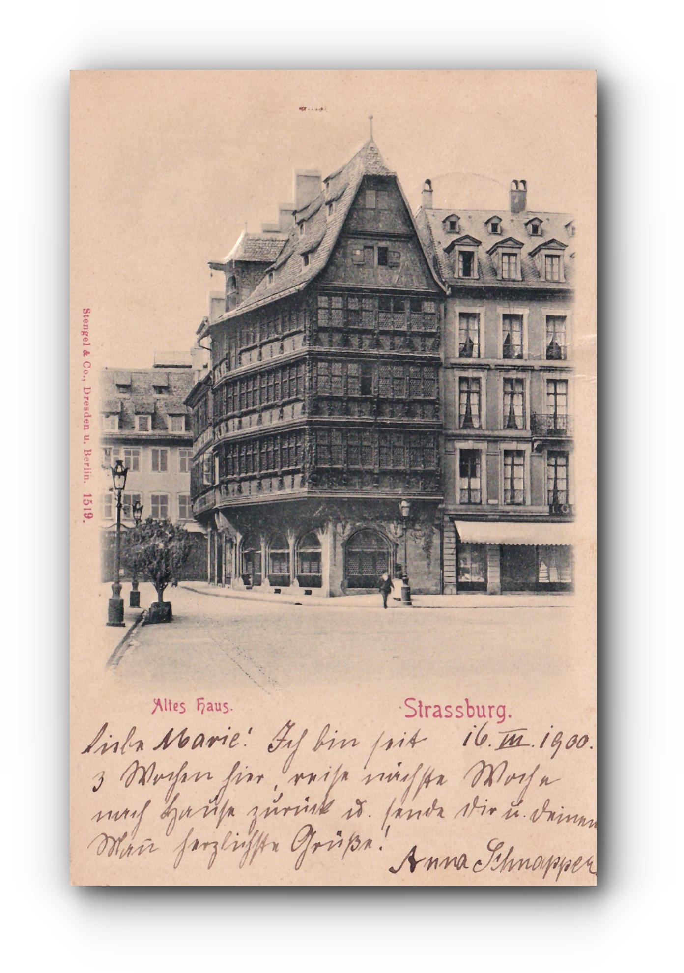 - Altes Haus - STRASSBURG - 17.03.1900 -