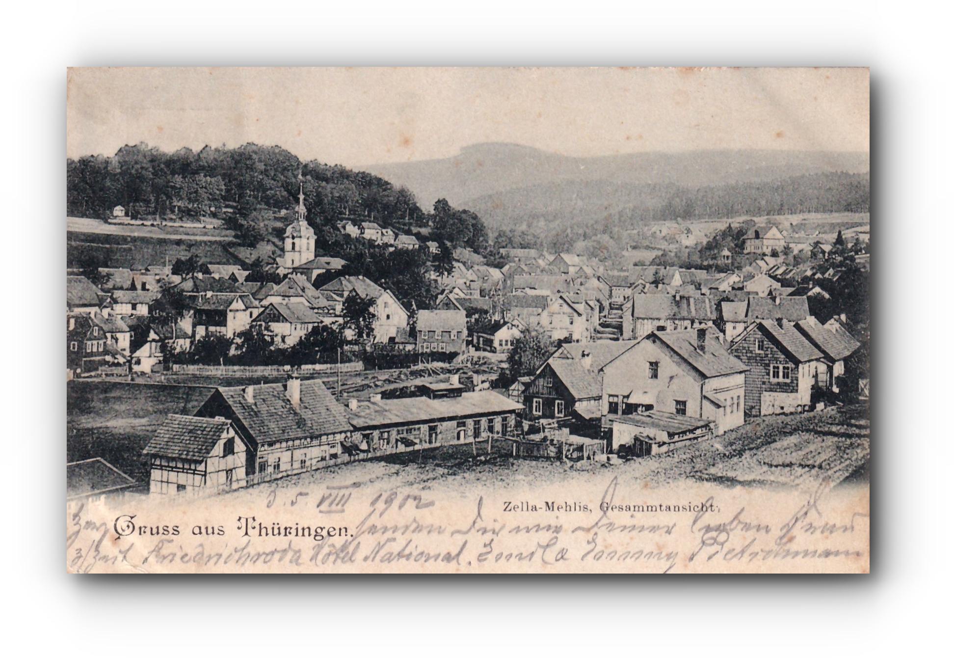 Gruss aus Thüringen - ZELLA - MEHLIS - 06.08.1902