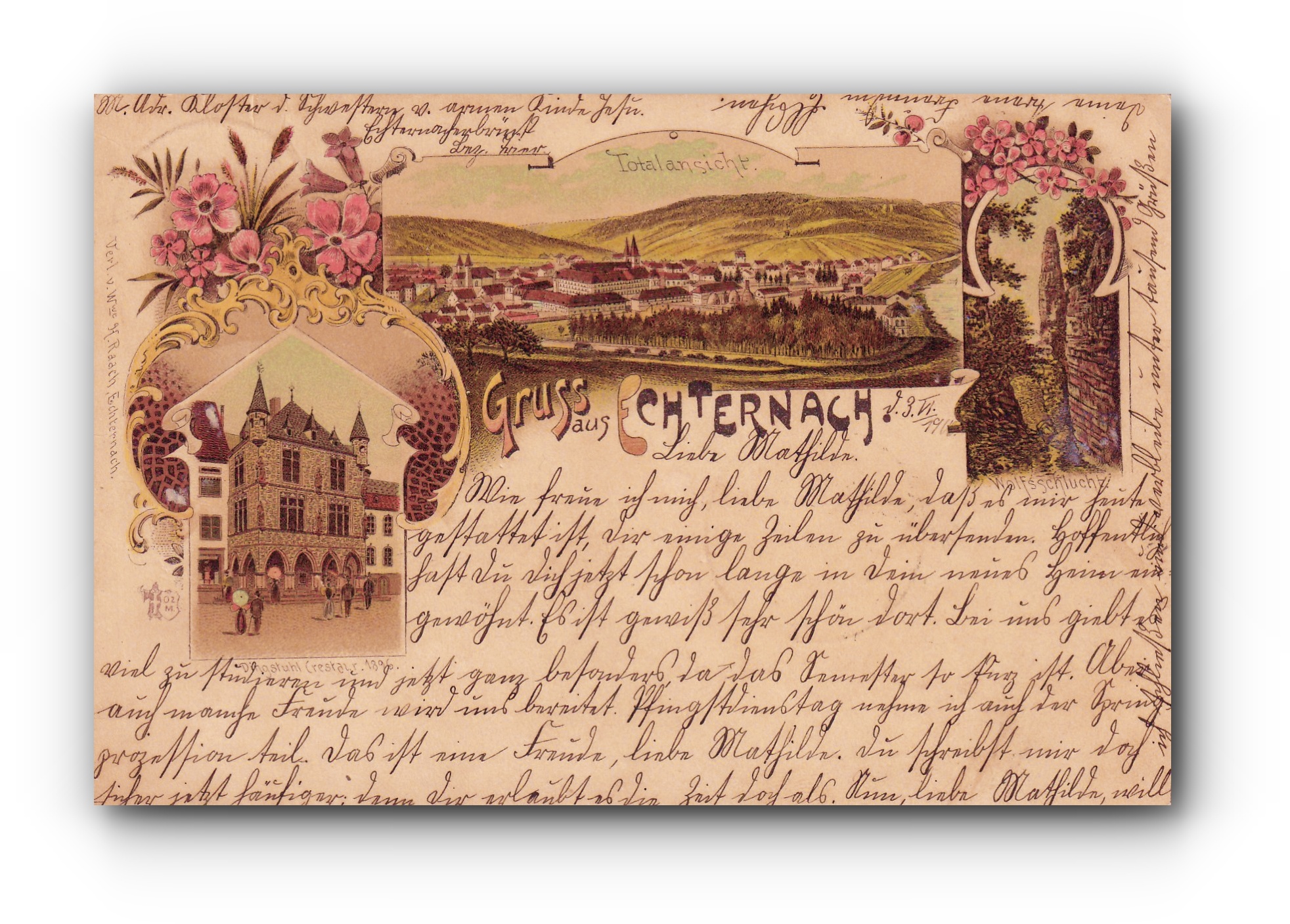 Gruss aus ECHTERNACH  - 08.06.1900