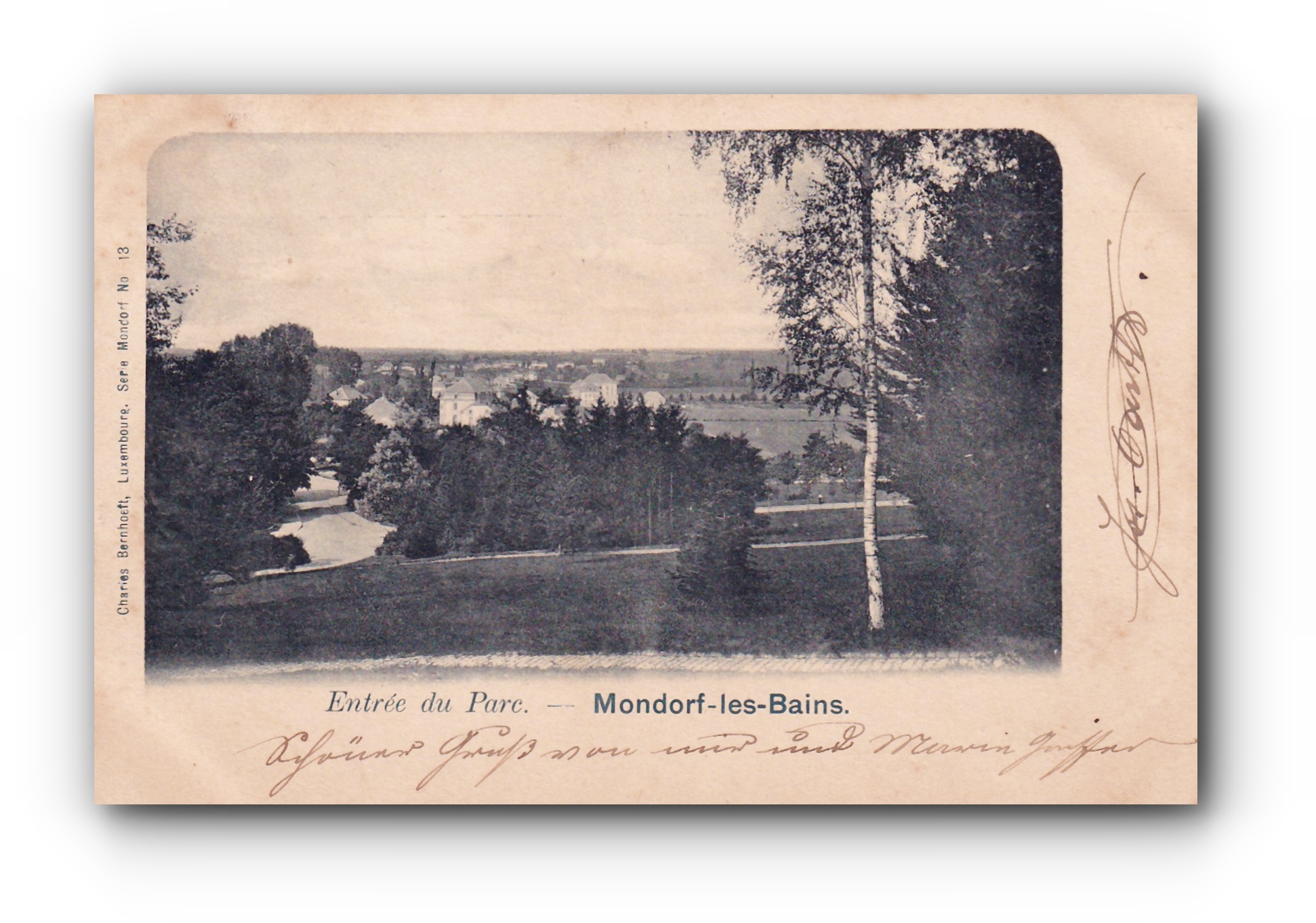 - Entrée du Parc - MONDORF - les - BAINS - 23.10.1901 -