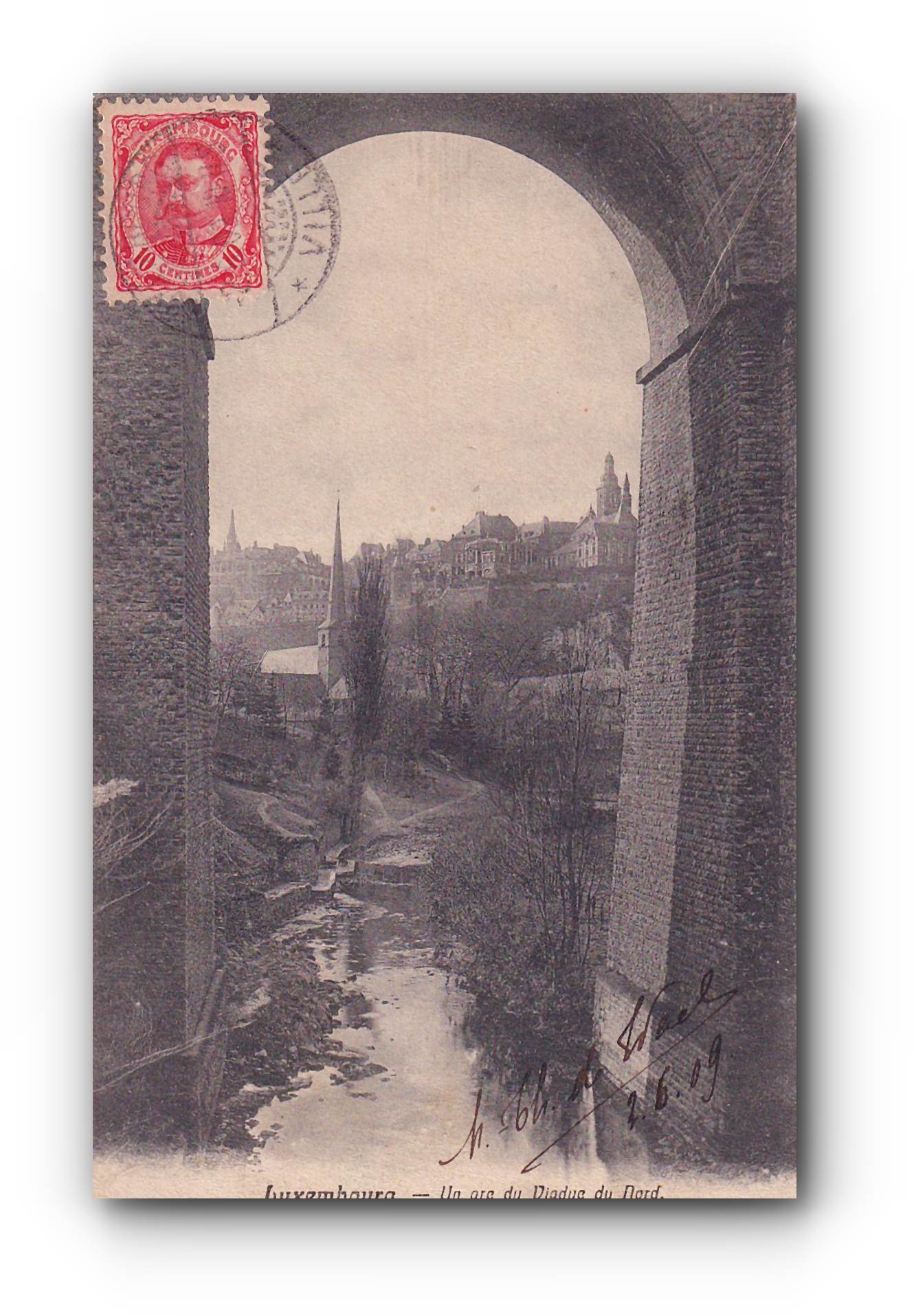 - LUXEMBOURG - Un arc du Viaduc du Nord - 02.06.1909 -