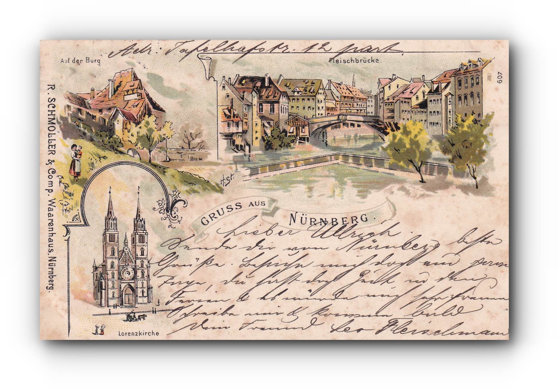 - Gruss aus NÜRNBERG - 03.08.1898 -
