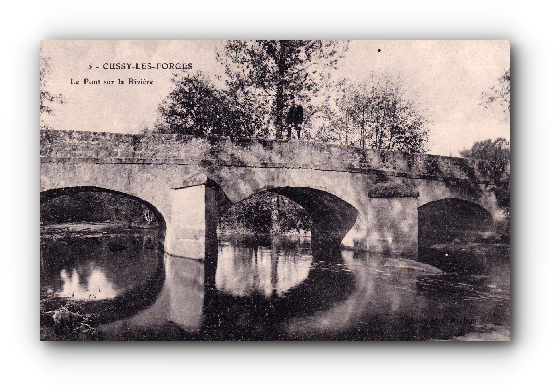 - Le Pont sur la Rivière - CUSSY - LES - FORGES - 08.09.1909 - Département Calvados