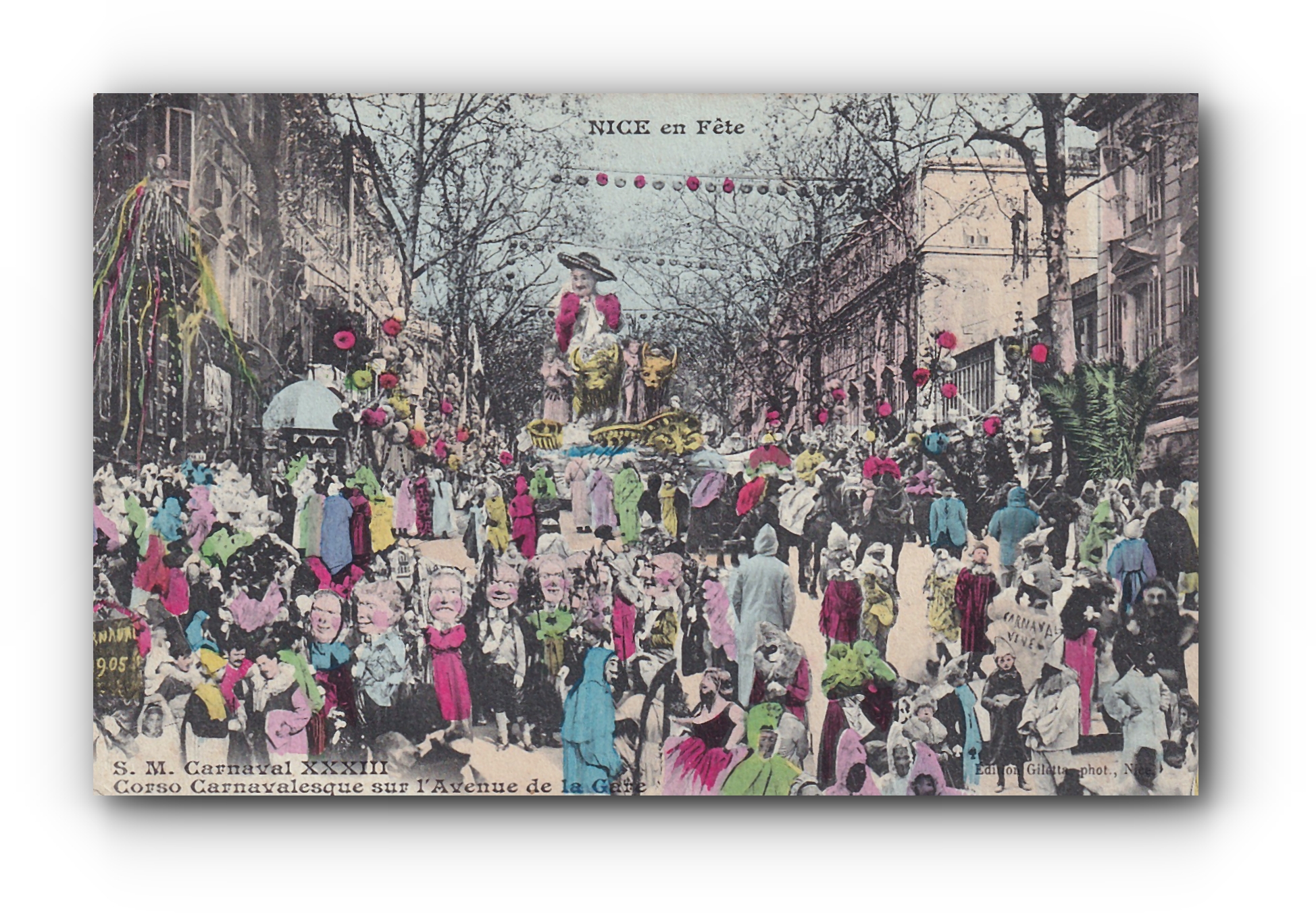 Corso Carnavalesque sur l'Avenue de la Gare - NICE en Fête - 08.03.1905 -