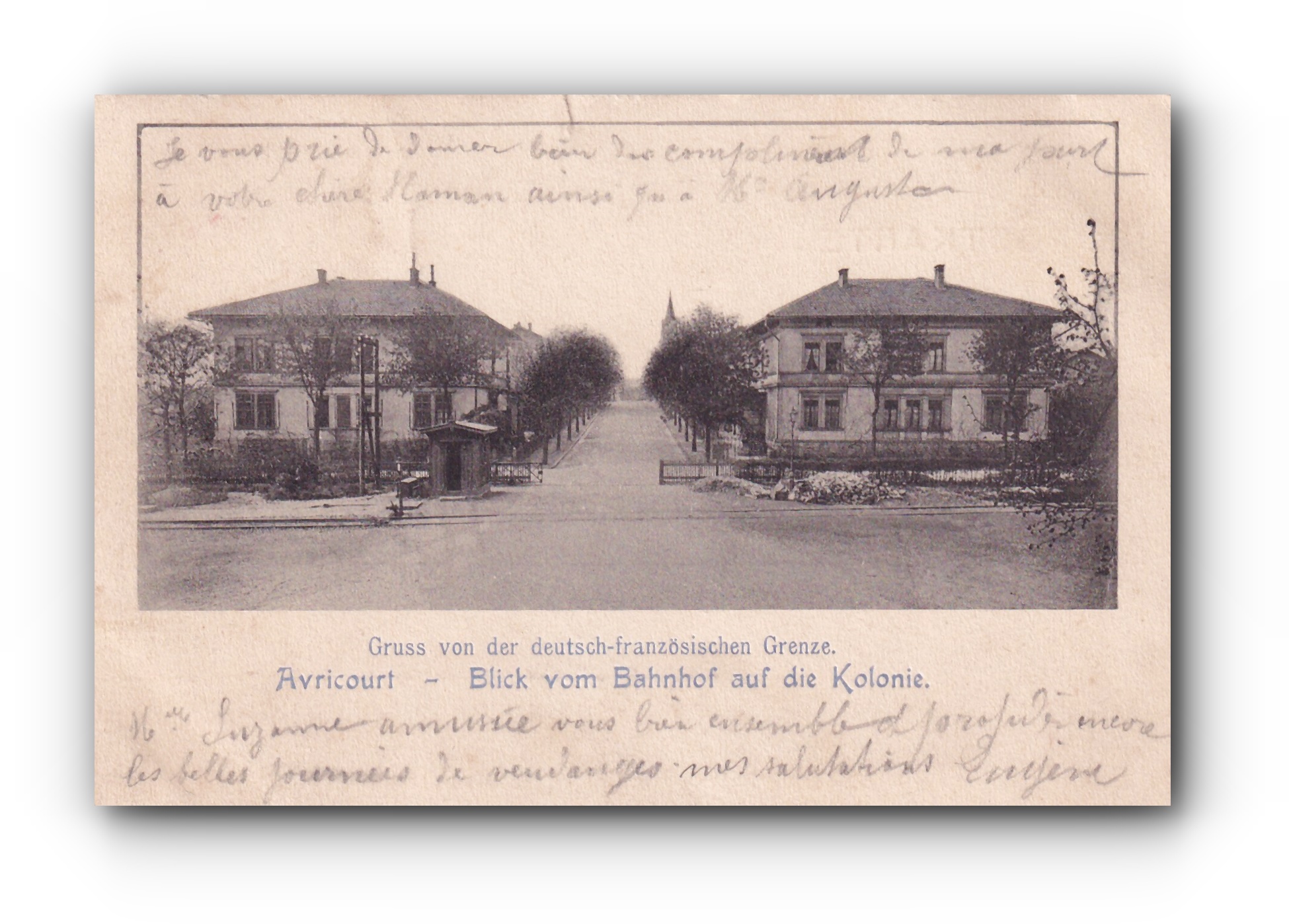 - Blick vom Bahnhof auf die Kolonie - AVRICOURT - 24.09.1902 -