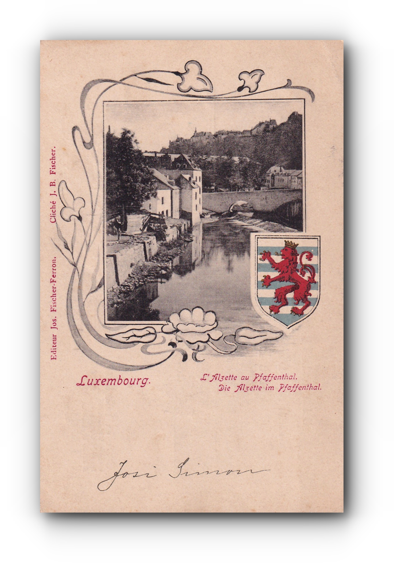 L'Alzette au Pfaffenthal - LUXEMBOURG - 13.04.1901