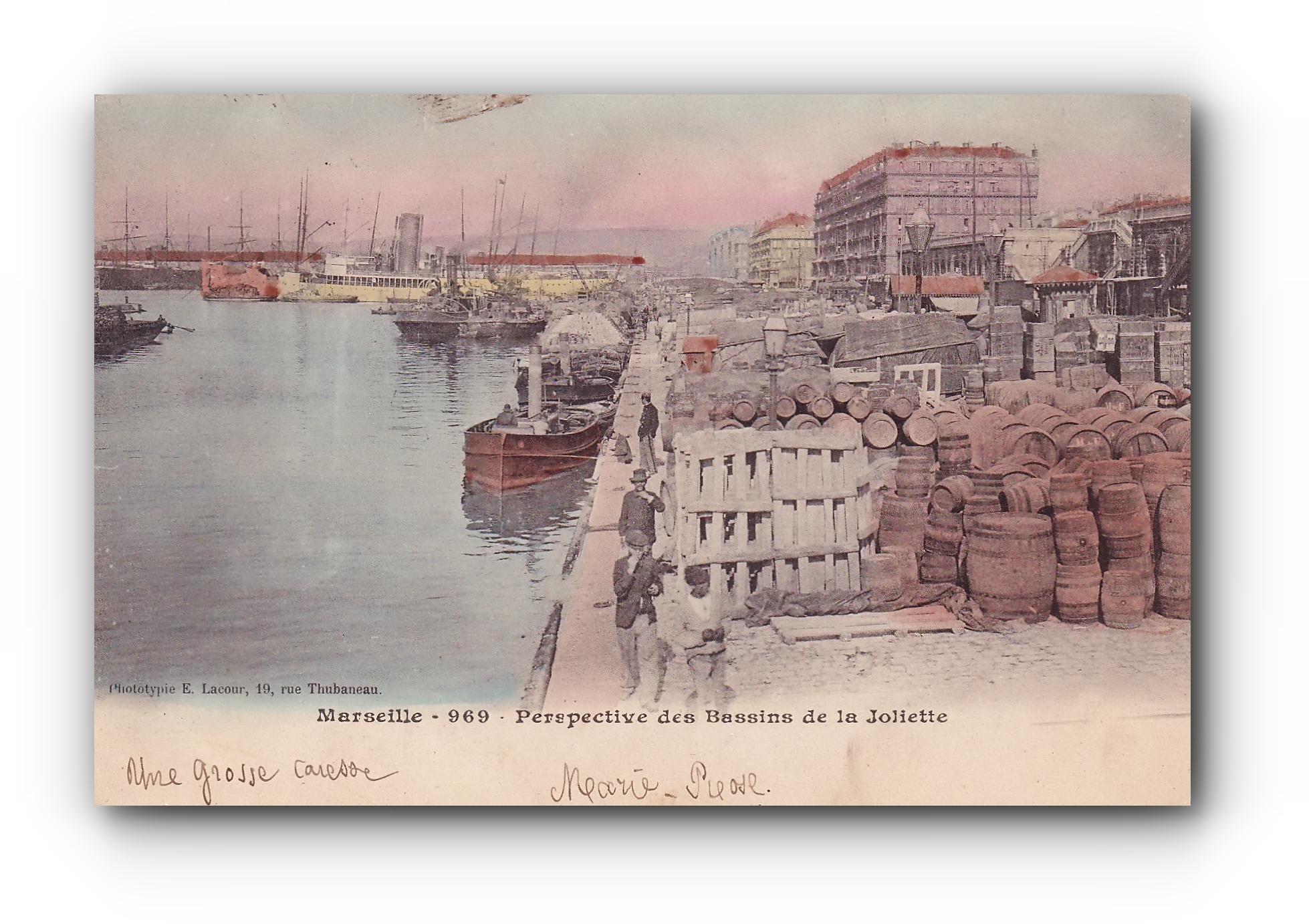 - Perspective des Bassins de la Joliette - MARSEILLE - 1904 -