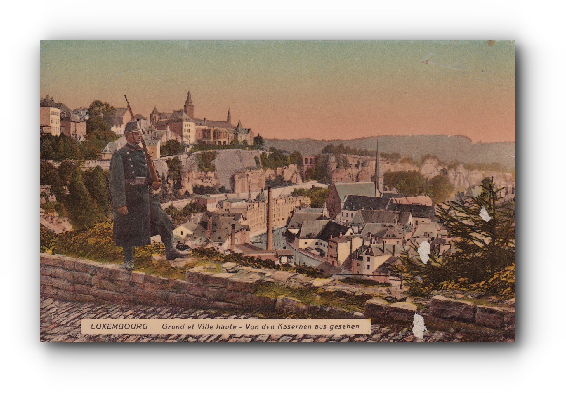 - Grund et Ville haute - LUXEMBOURG  - Von den Kasernen aus gesehen - 30.05.1916 -