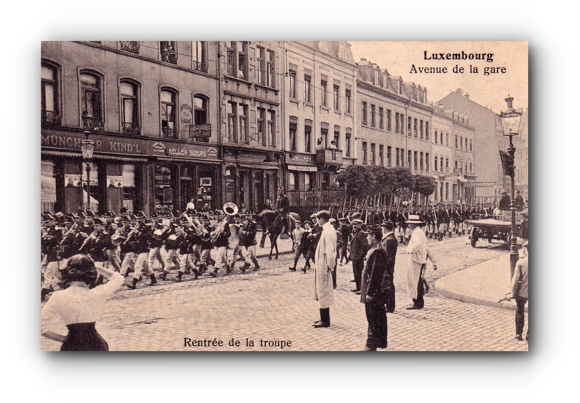 LUXEMBOURG - Rentrée de la troupe -  12.10.1911 - Die Rückkehr der Truppe - Return of the troop
