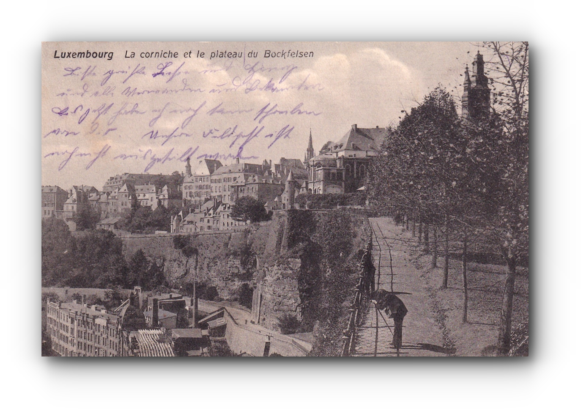 LUXEMBOURG - La corniche et le plateau du Bockfelsen -12.08.1917