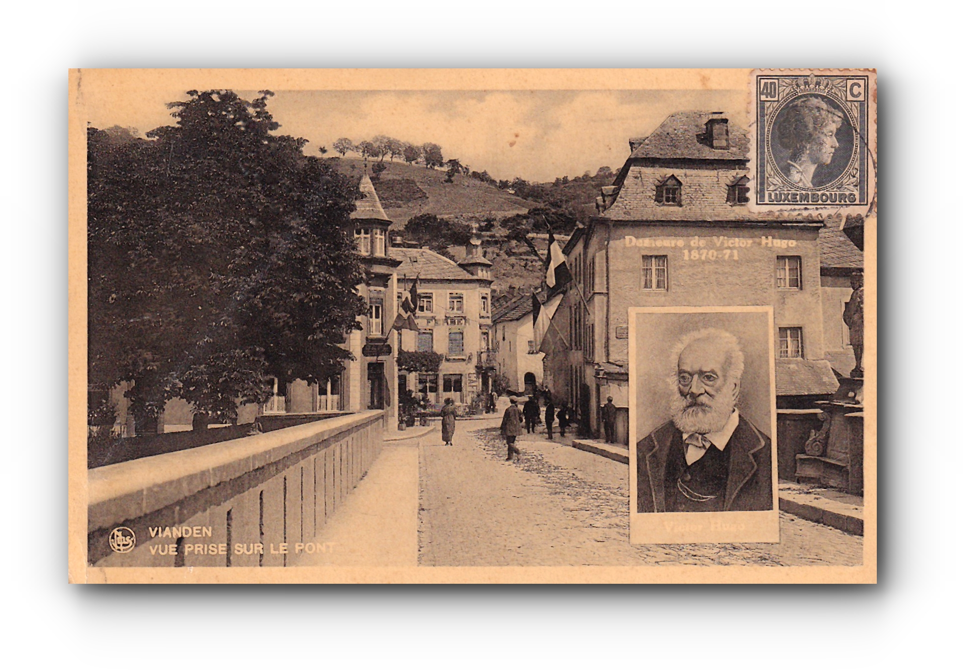 - Vue prise sur le pont - VIANDEN - 21.08.1933 -