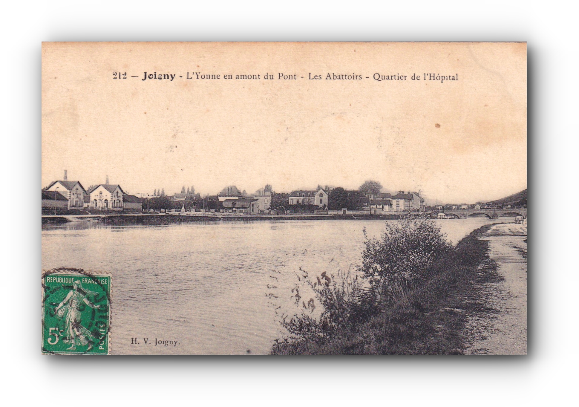 - L'Yonne en amont du Pont - JOIGNY - 03.02.1912 -