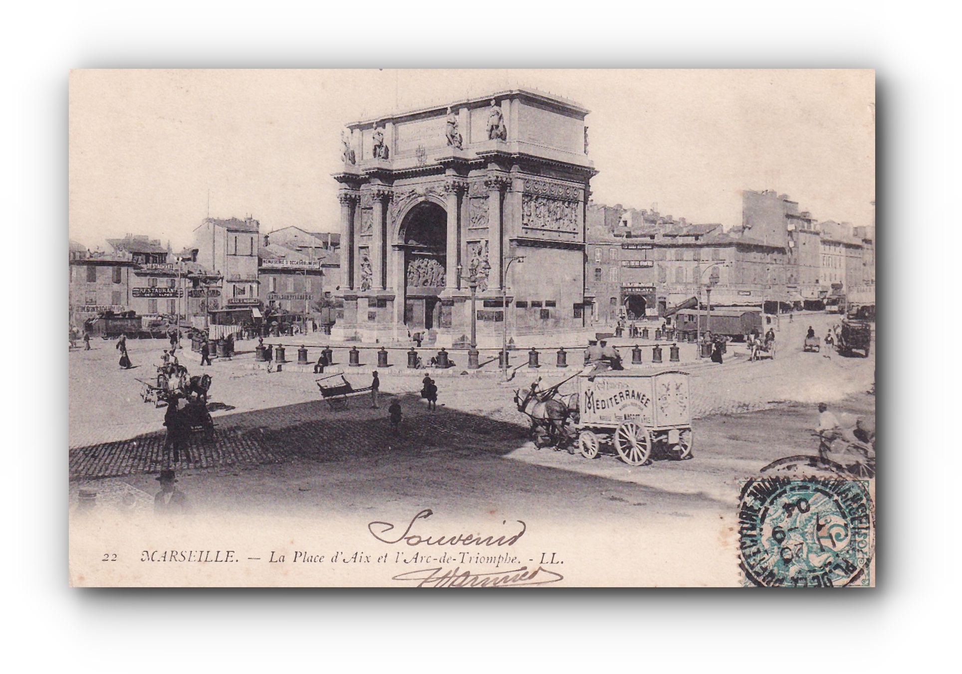 - La Place d'AIX et l'Arc de Triomphe - 1904 -