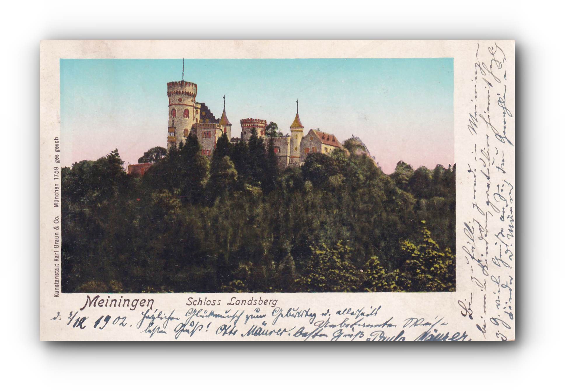 - MEININGEN - Schloss Landsberg - 04.12.1902 -