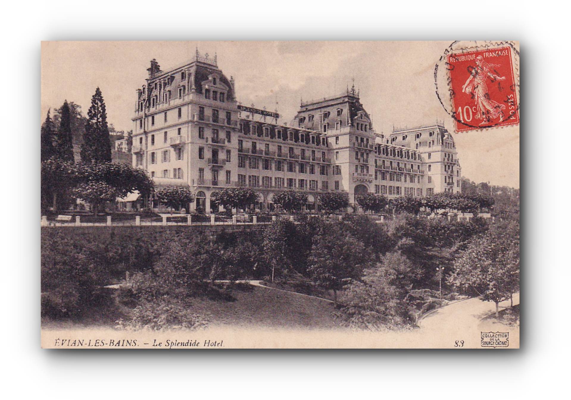 - EVIAN - LES - BAINS -Le Splendide Hôtel -  19.06.1910 -