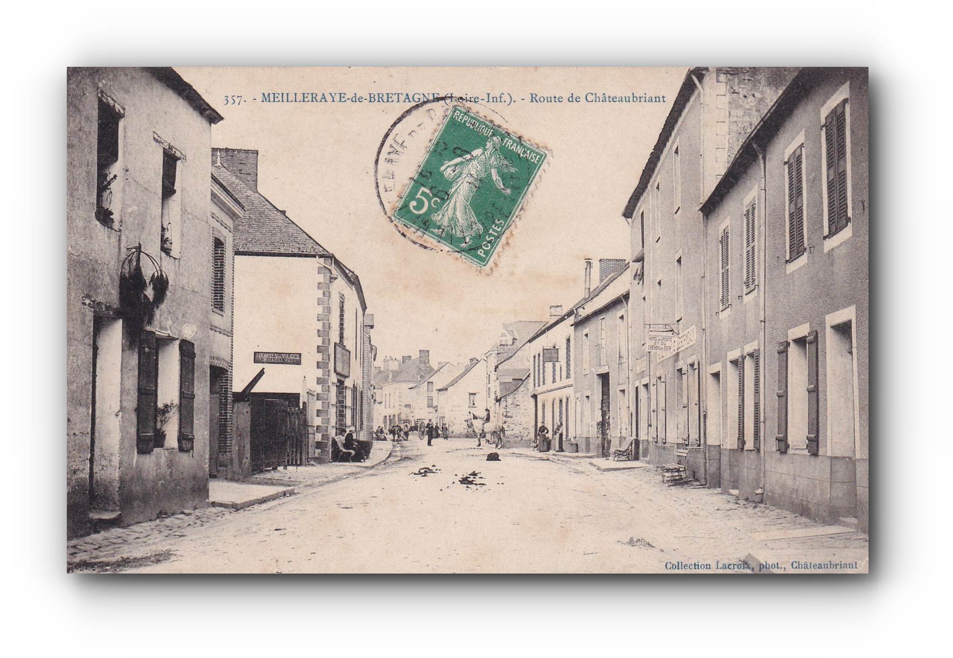 - MEILLERAYE-de-BRETAGNE -Route de Châteaubriant - 06.08.1908 -