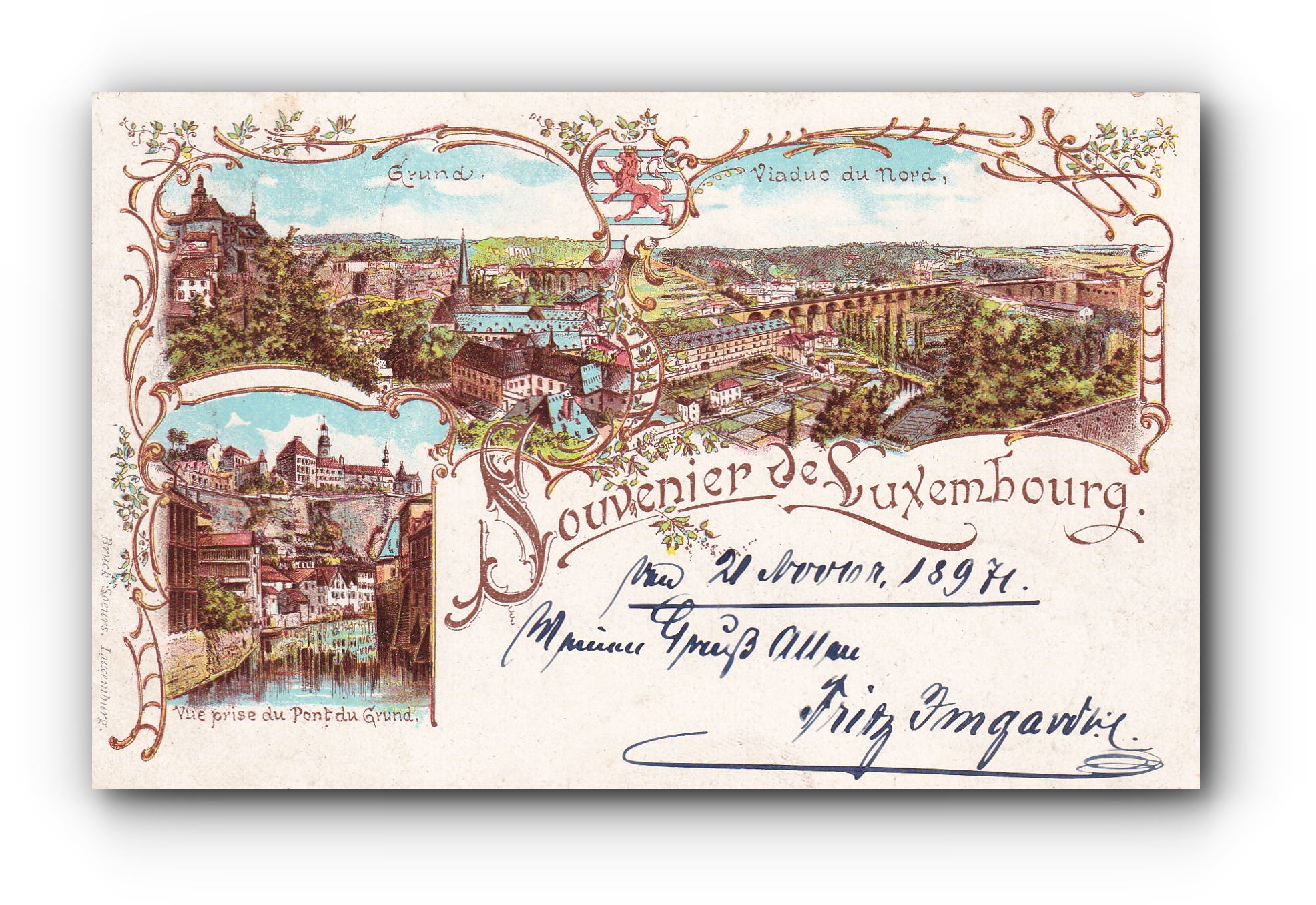 Souvenier de LUXEMBOURG -  -21.11.1897