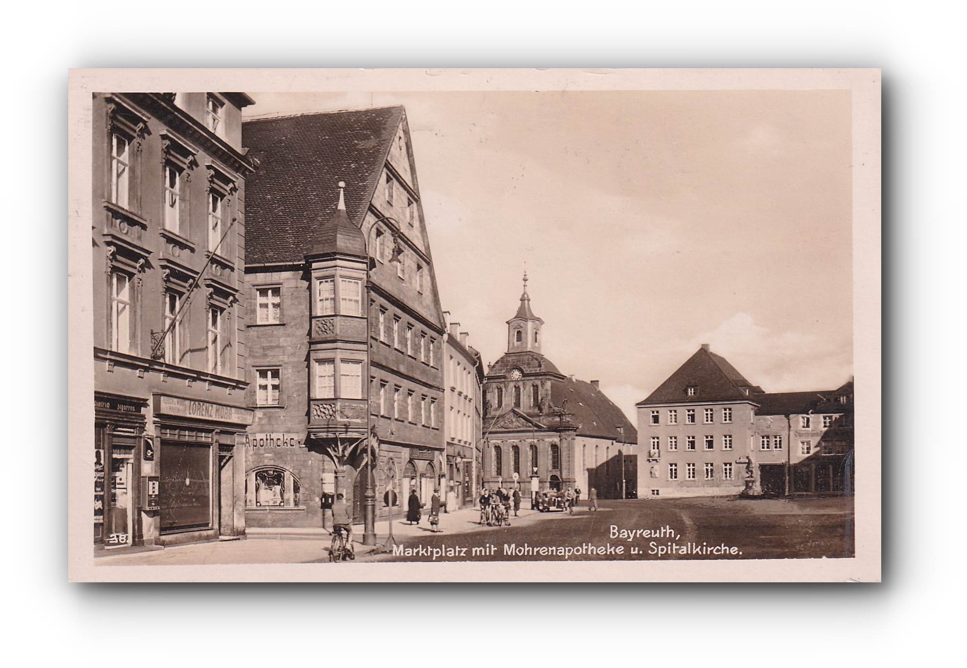 - BAYREUTH - Marktplatz mit Mohrenapotheke - 31.01.1939 -