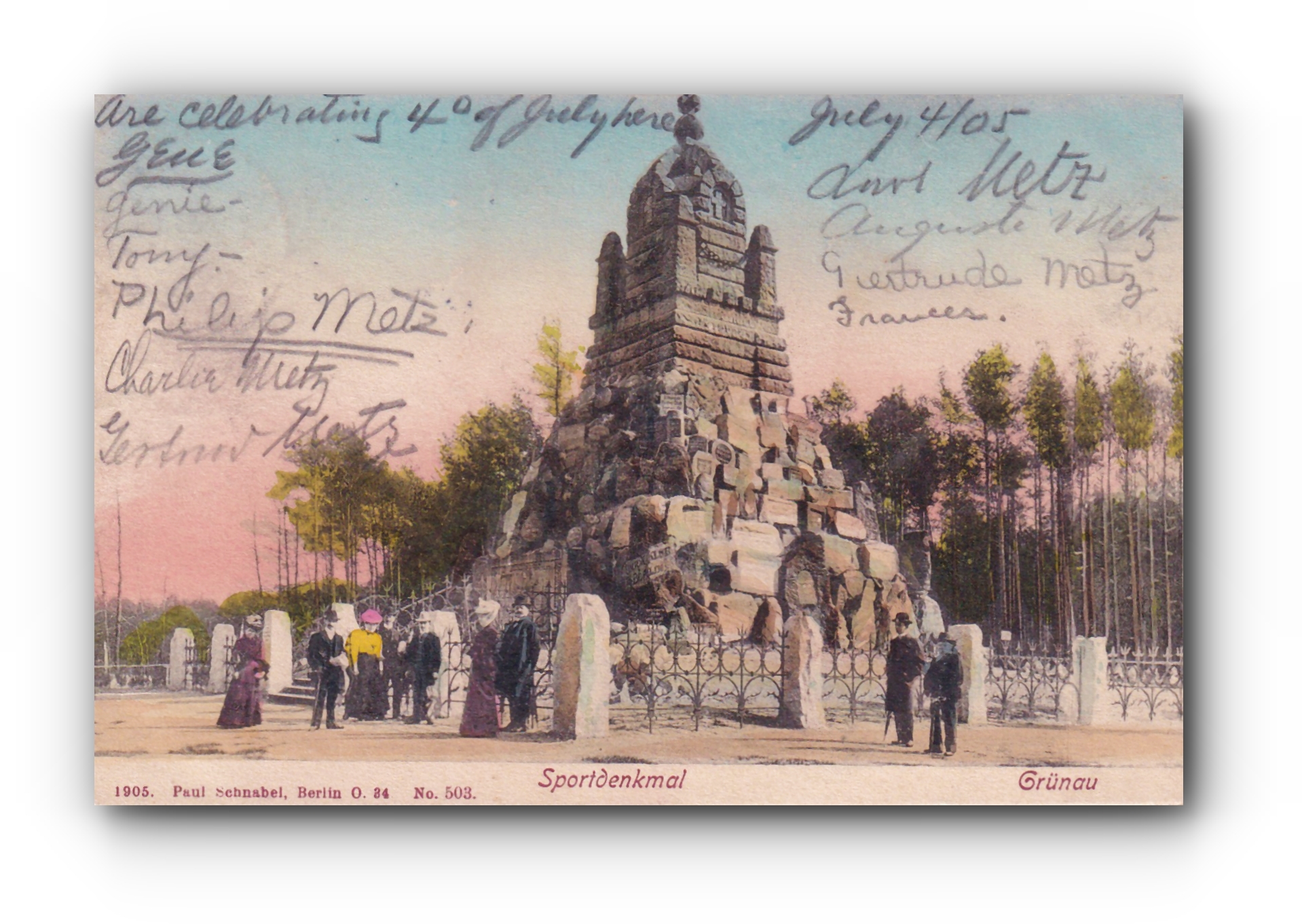 - Sportdenkmal - GRÜNAU - 05.07.1905 -