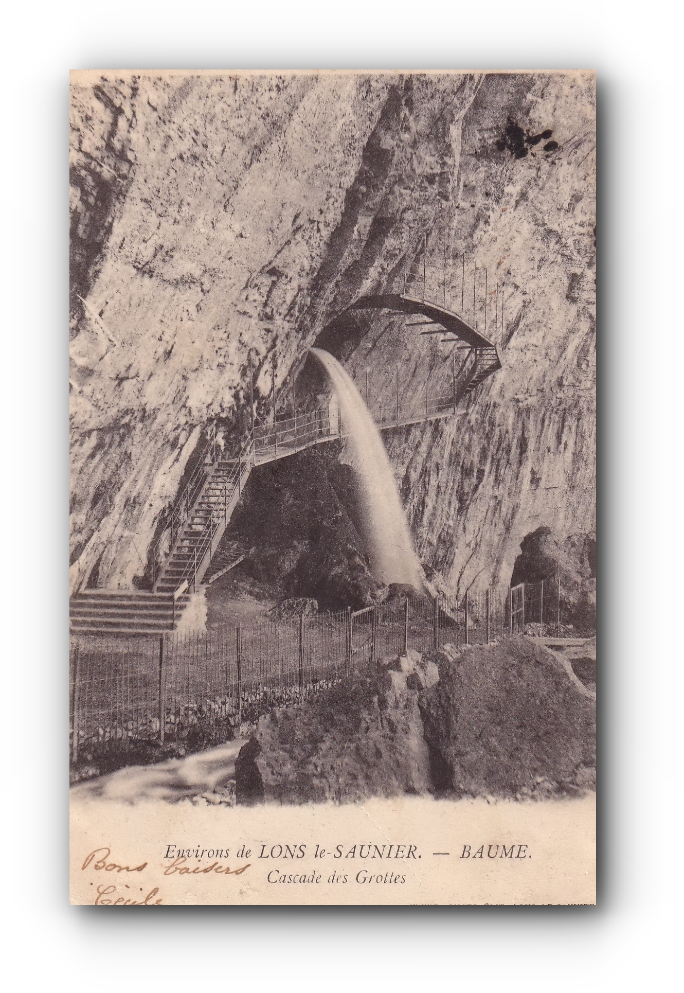 - Cascade des Grottes - LONS - le - SAUNIER - 05.07.1903 -