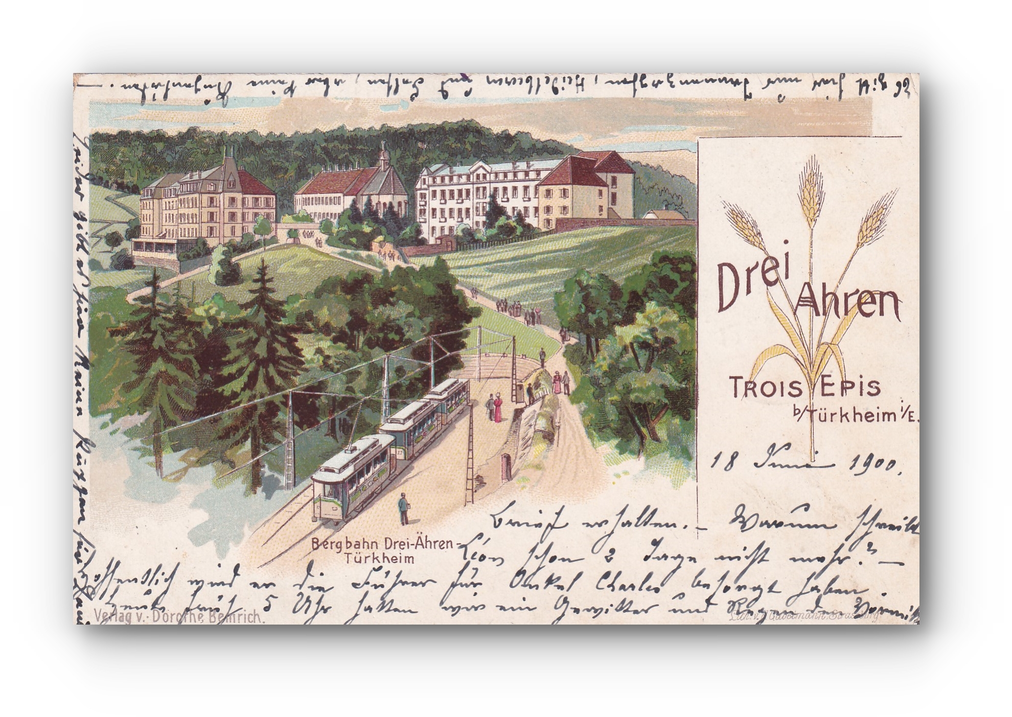 - Bergbahn DREI - ÄHREN - TROIS ÉPIS -  18.06.1900 -