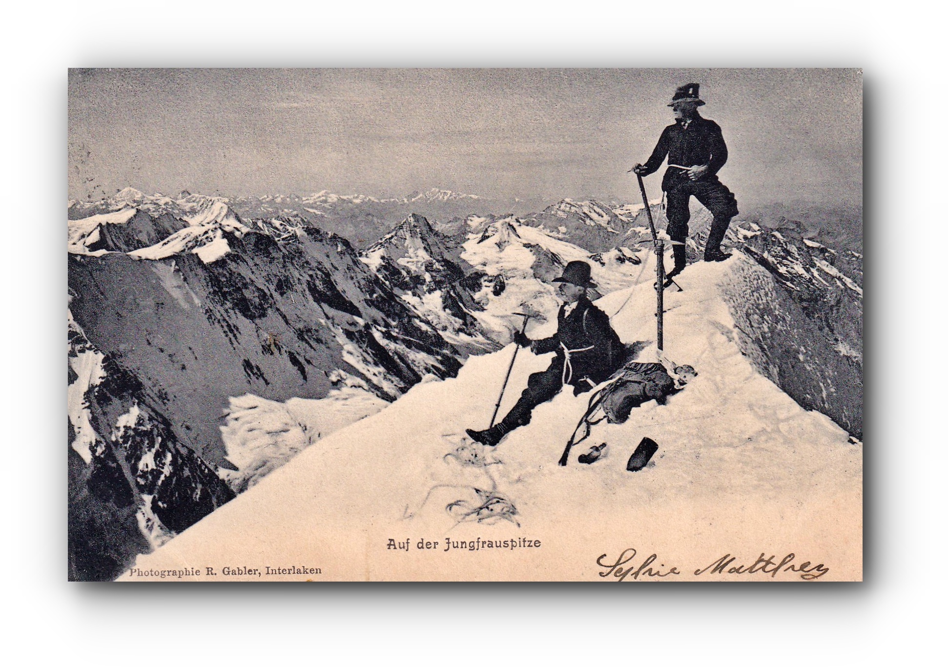 Auf der Jungfrauspitze - 28.07.1905 - Au sommet de la Jungfrau - On the Jungfrau Peak