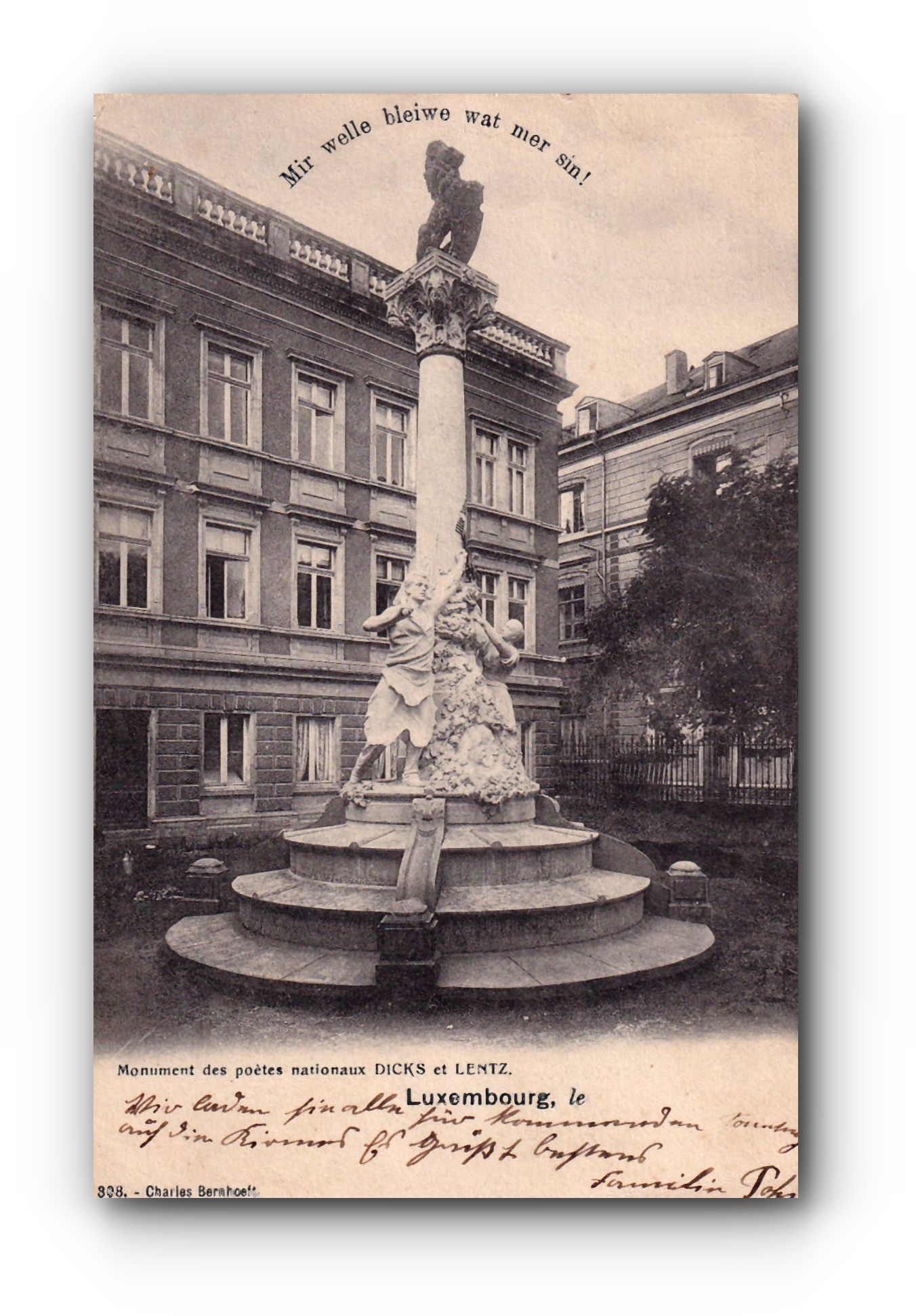 Monument Dicks et Lentz - LUXEMBOURG  - 12.11.1908