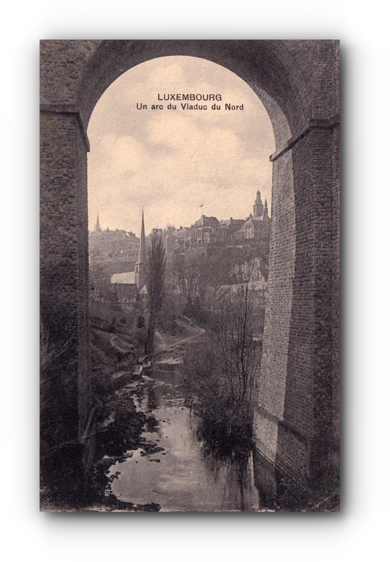 LUXEMBOURG - Un arc du viaduc du Nord  - 25.01.1913