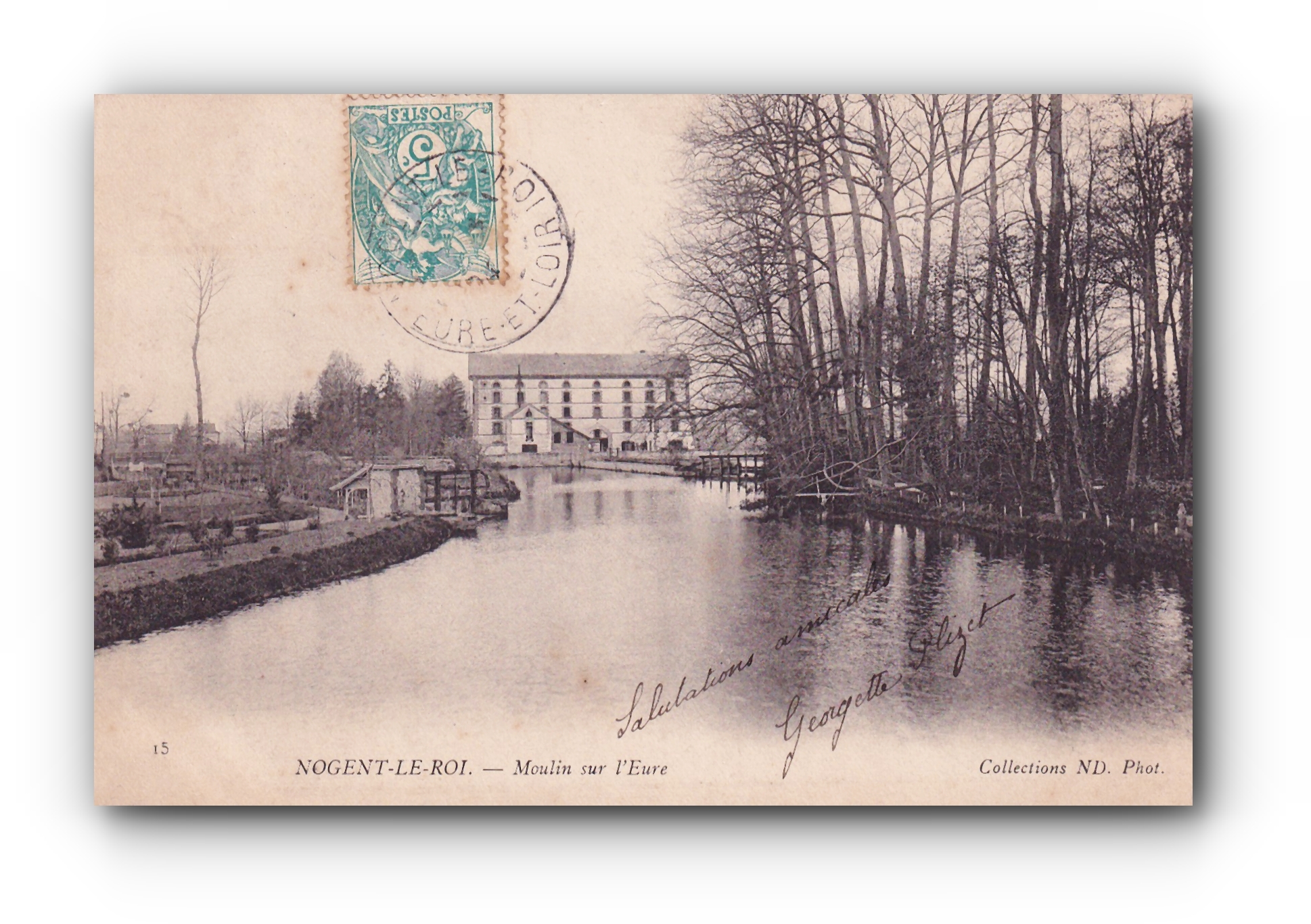 - Moulin sur l'Eure - NOGENT - LE - ROI - 11.08.1904 -