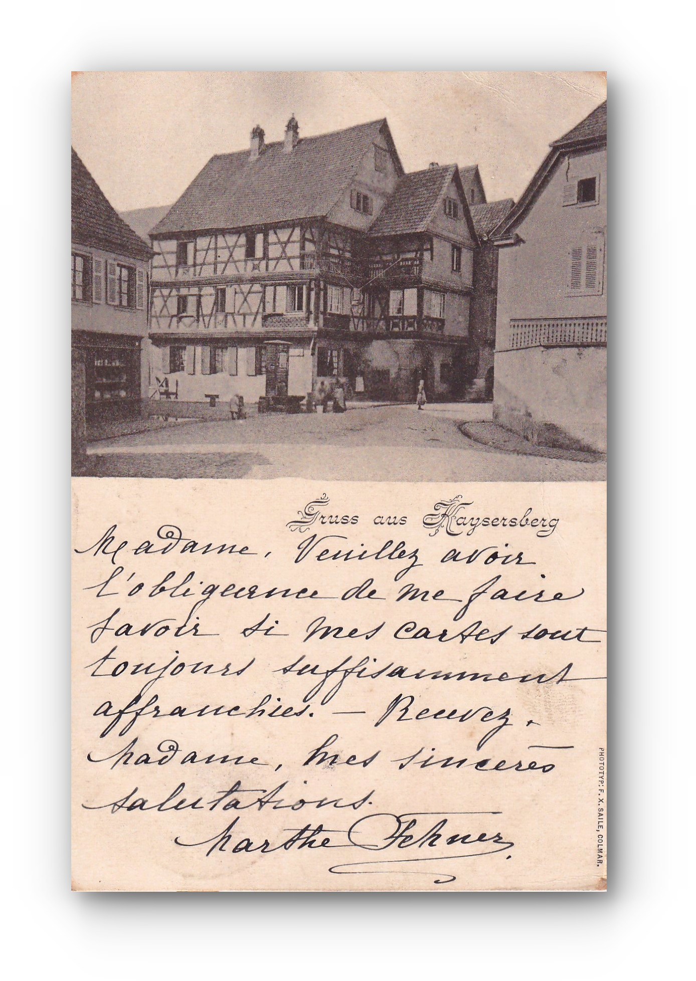 - Gruss aus KAYSERSBERG - 28.11.1904 -- Gruss aus KAYSERSBERG - 28.11.1904 -