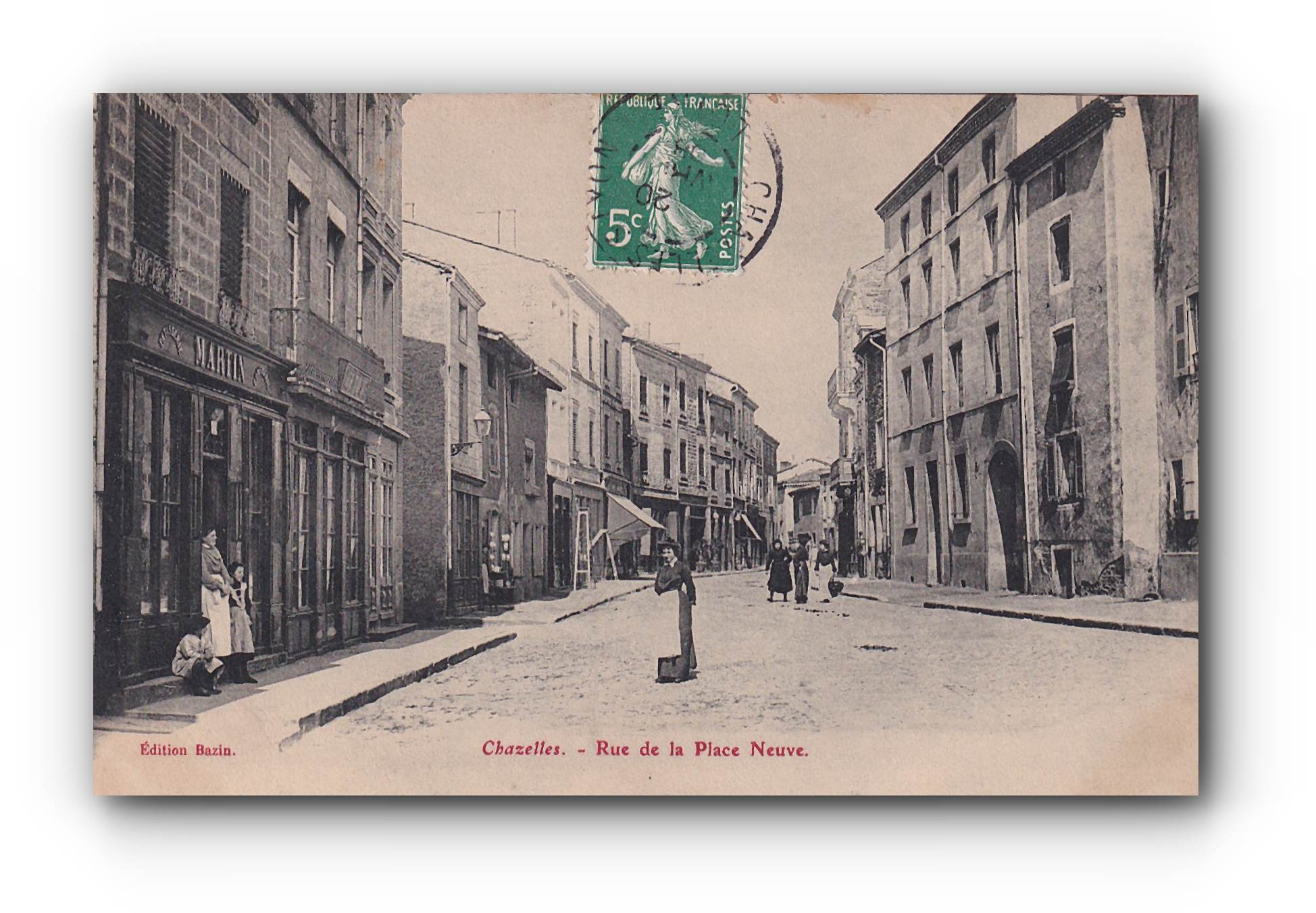 - CHAZELLES - Rue de la Place Neuve - 20.04.1908 -