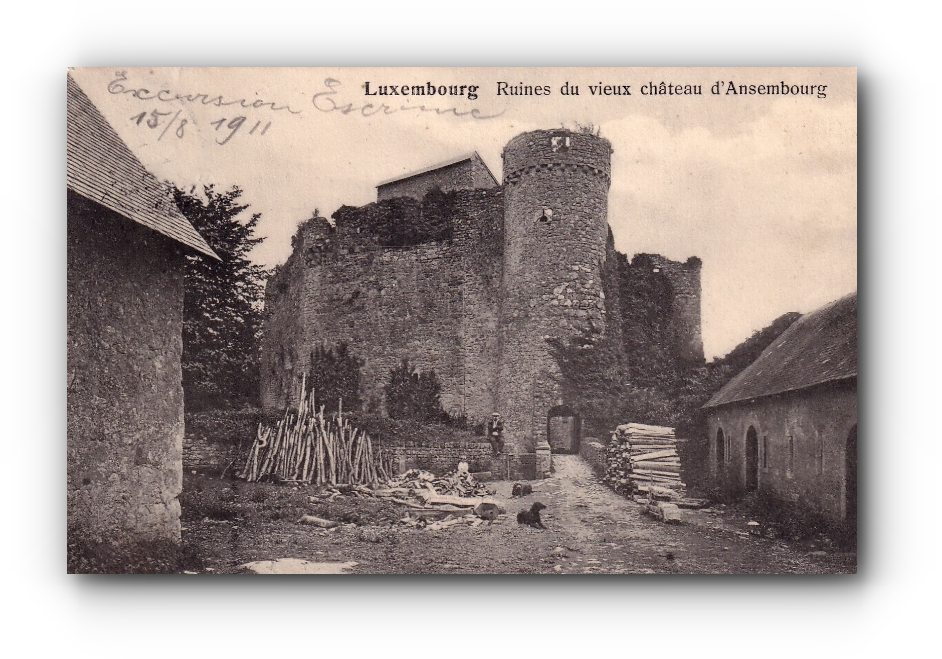 Ruines du vieux château d'ANSEMBOURG - 15.08.1911