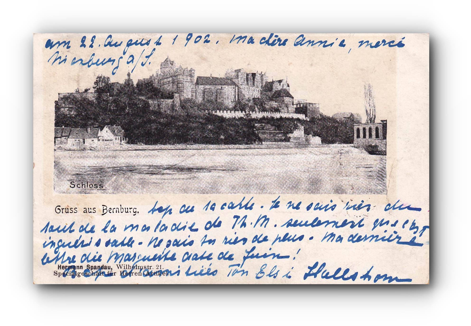 Gruss aus BERNBURG - 22.08.1902