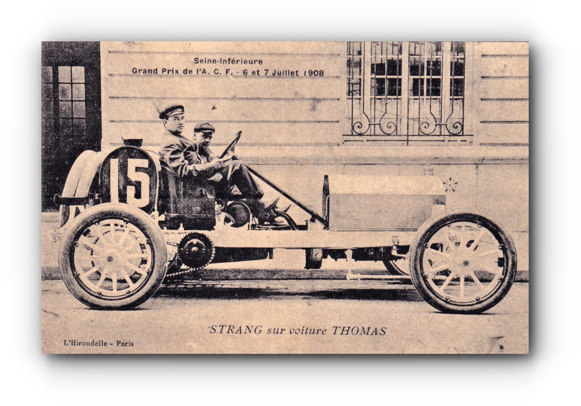 STRANG in einem Thomas Auto - 1908 - STRANG sur voiture Thomas - STRANG in a Thomas car