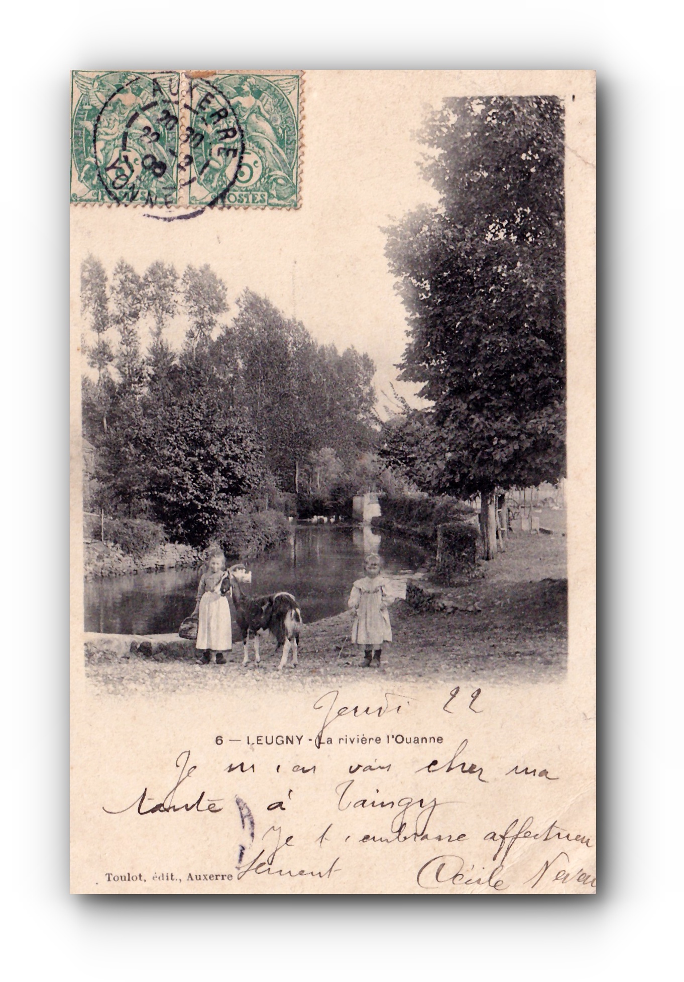 - La rivière l'Ouanne - LEUGNY -22.02.1906 - Département Vienne