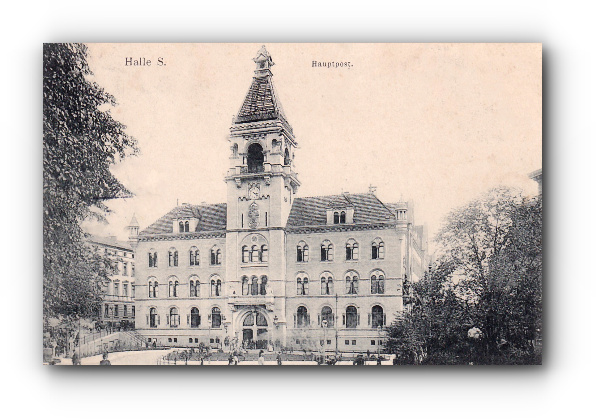 HALLE a SAALE - Hauptpost - 08.02.1907
