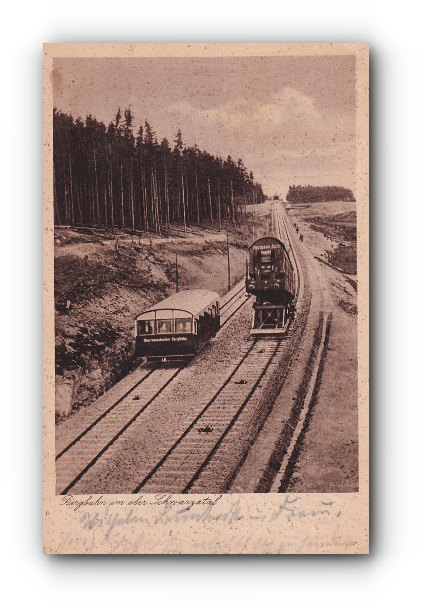 Bergbahn im ober SCHWARZATAL - 09.08.1925