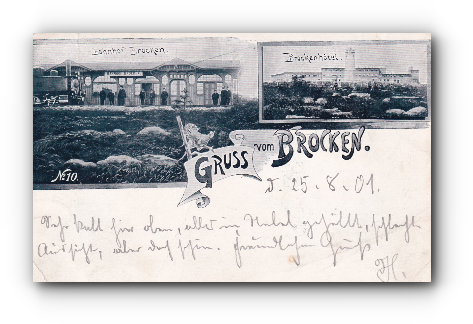 - Gruss vom BROCKEN - 25.08.1901 -