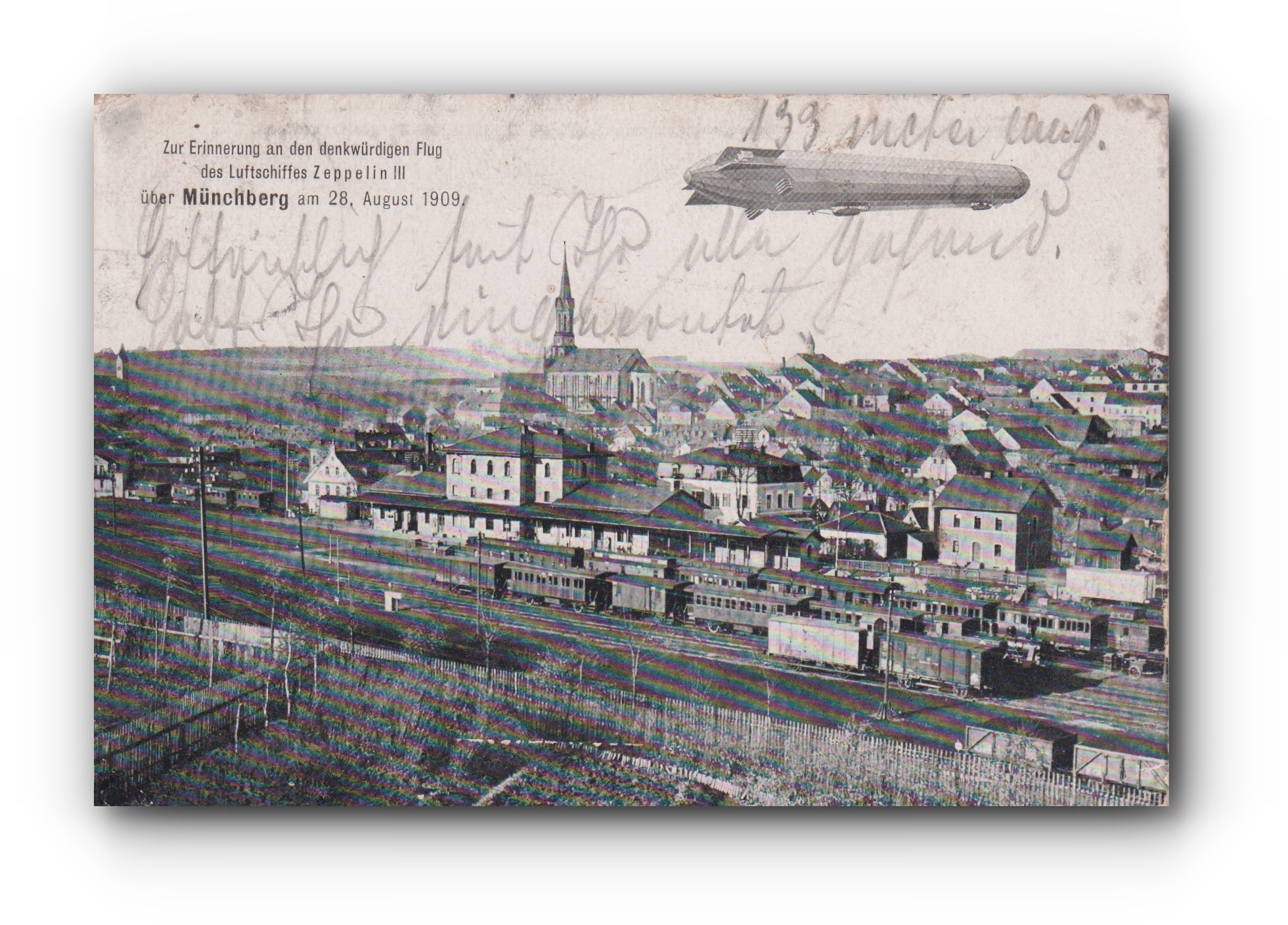 Zeppelin über MÜNCHBERG - 18.09.1909