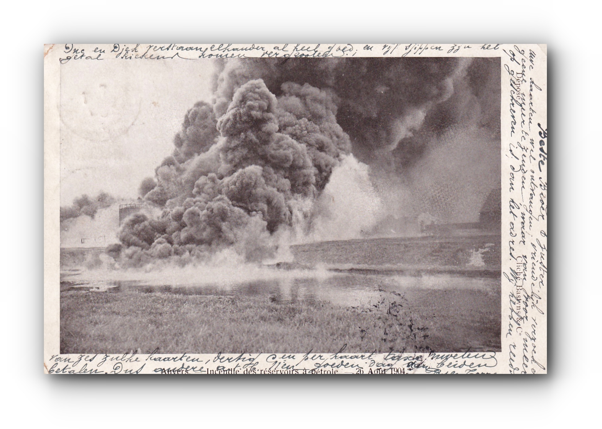 - Incendie des réservoirs à pétrole du 26 .Août 1904 - ANVERS - 09.09.1904 -