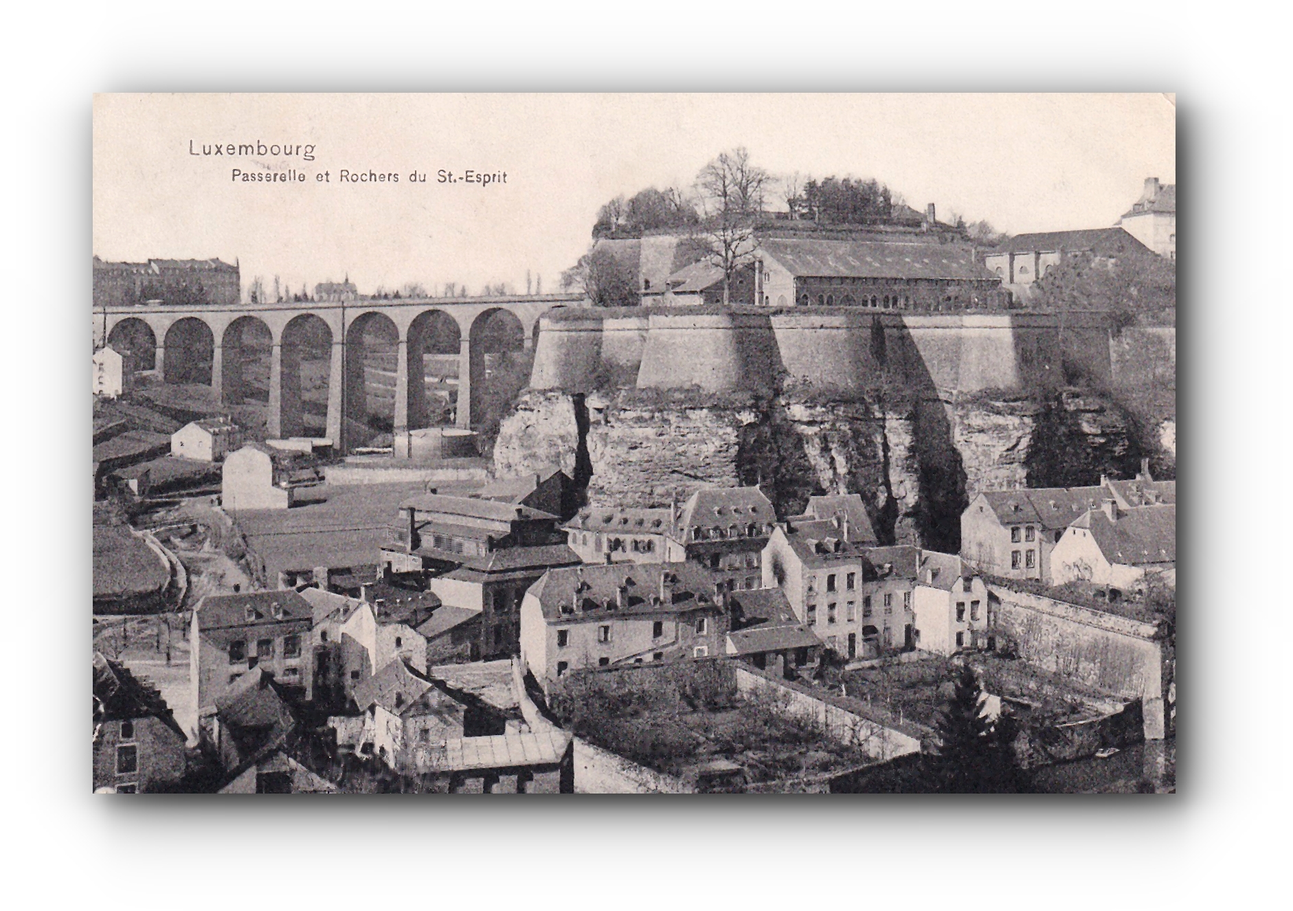 LUXEMBOURG - Passerelle et Rochers du St. Esprit - 04.09.1907