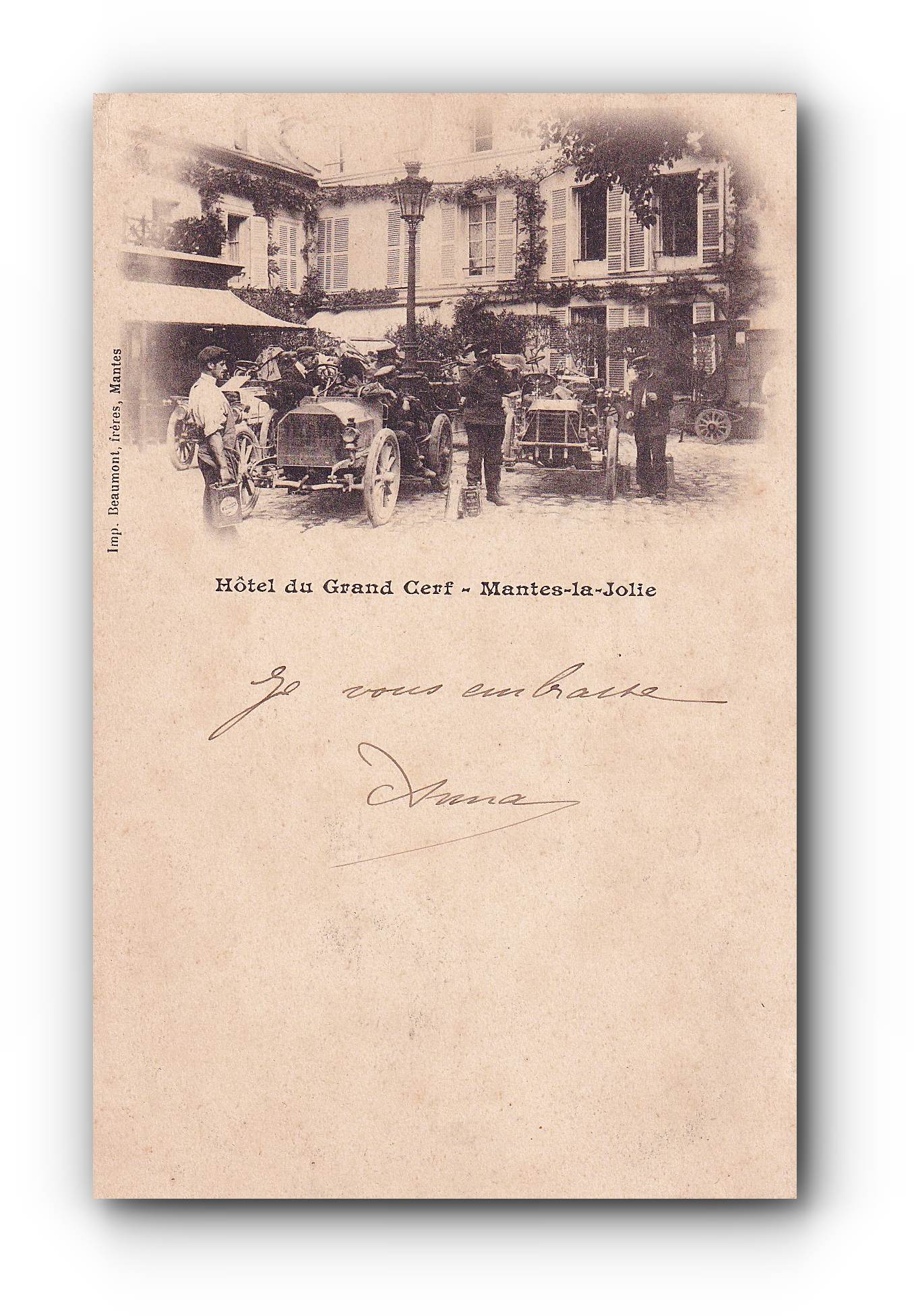 - MANTES - la - JOLIE - Hôtel du Grand Cerf - 30.08.1903 -