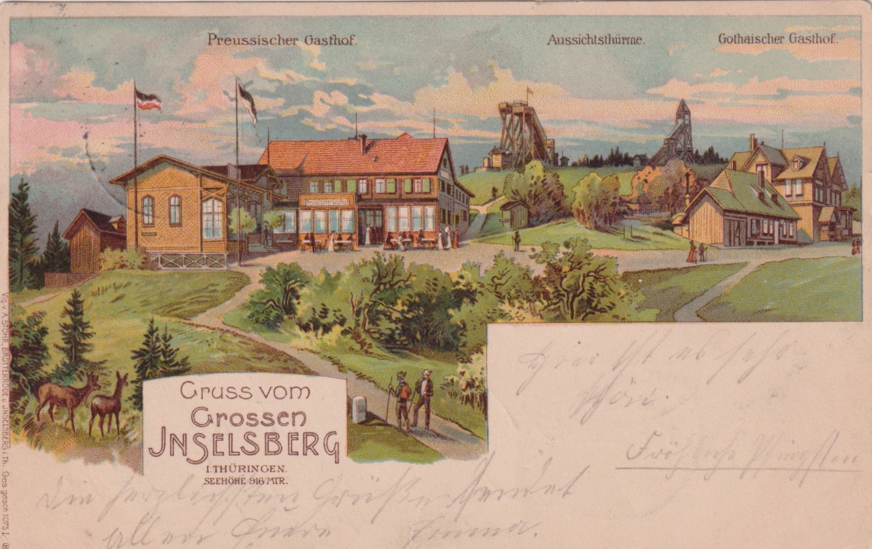 Gruss vom Grossen INSELSBERG - 10.06.1905