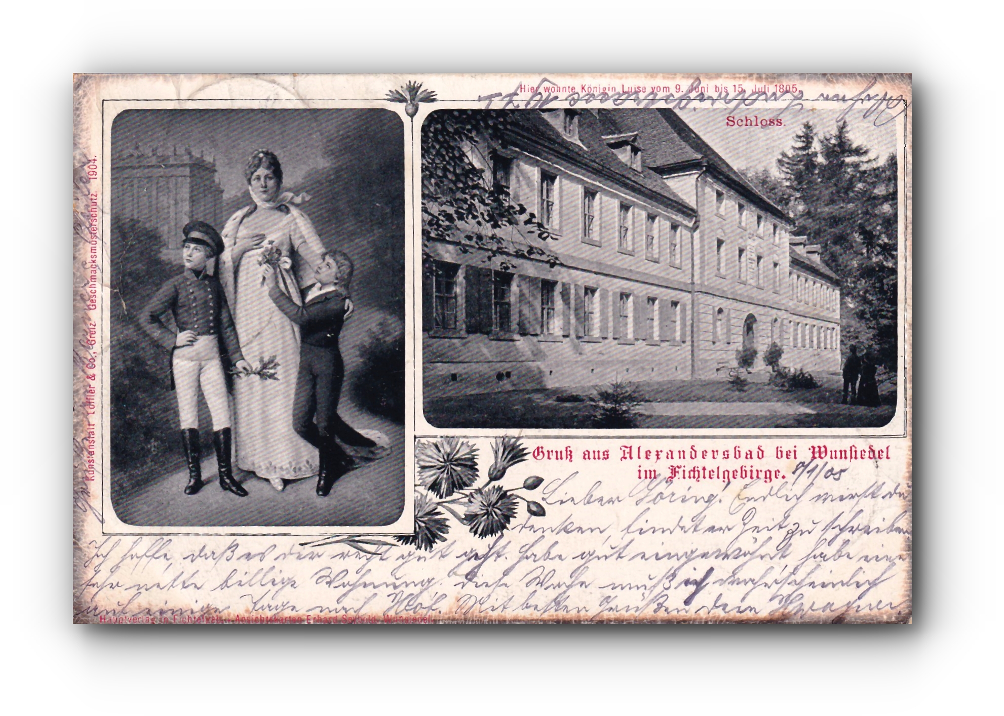 - Gruß aus ALEXANDERSBAD bei Wunsiedel - 08.01.1905 -